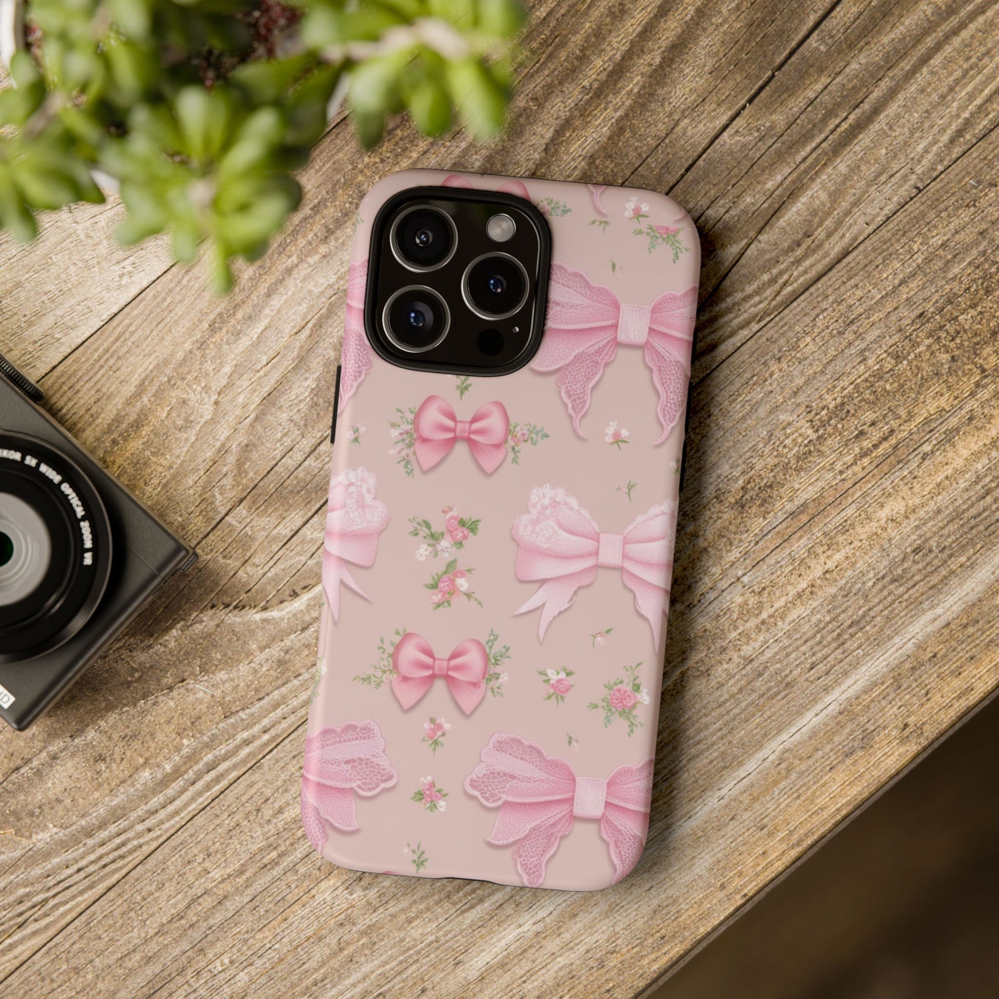 Luxury Pink Bow Phone Case – Cute & Protective Cover for iPhone & Samsung Gift for Her