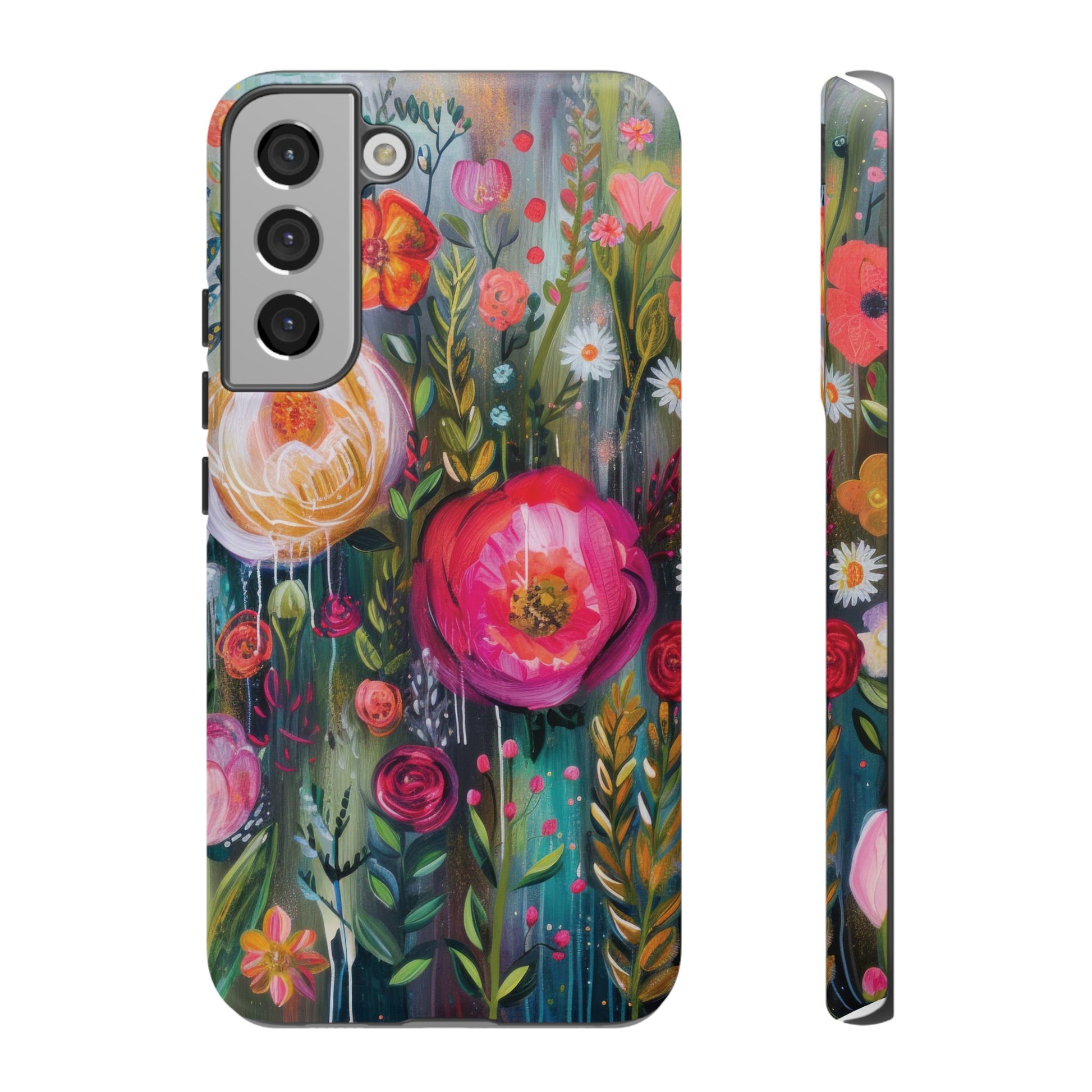 Watercolor Boho Floral Phone Case for iPhone 16 15 14 13 12  21 23 Samsung, and Pixel | Stylish Protective Cover Gift for Her Perfect for Floral Lover
