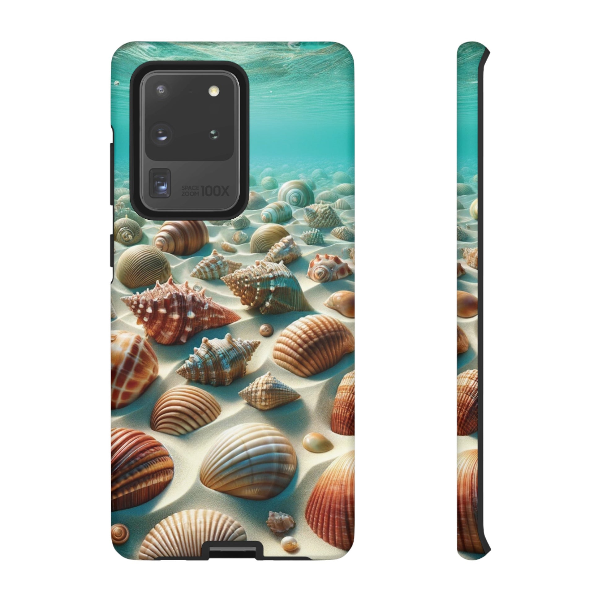 Plush Ocean Bliss Turquoise Seashell Ocean Beach View Protective Phone Case Gift for Her Phone 15, Samsung iPhone Samsung Gift for Her Case iPhone 15, Samsung iPhone Samsung Accessory Gift for Her.