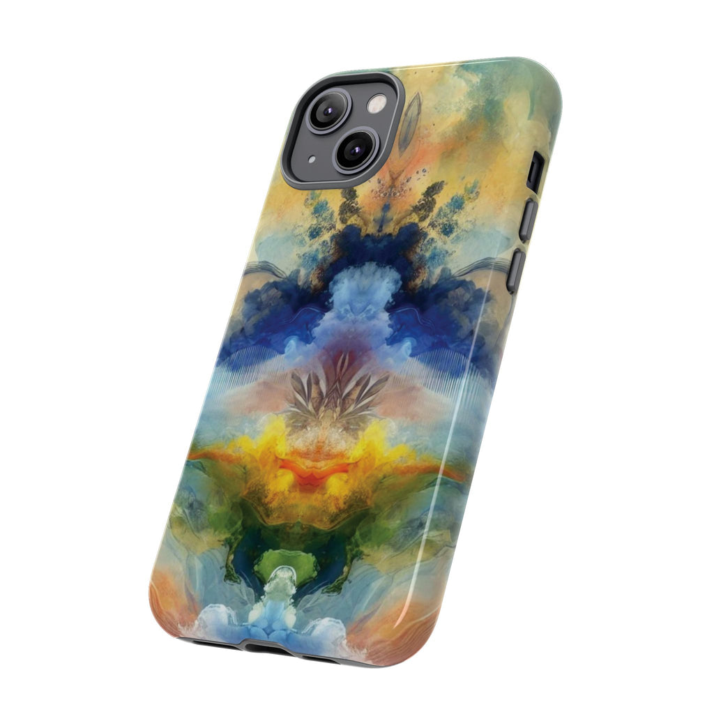 Coque de téléphone abstraite aquarelle moderne compatible avec iPhone, Samsung et plus – Protection élégante et durable avec un design artistique éclatant, cadeau parfait pour elle