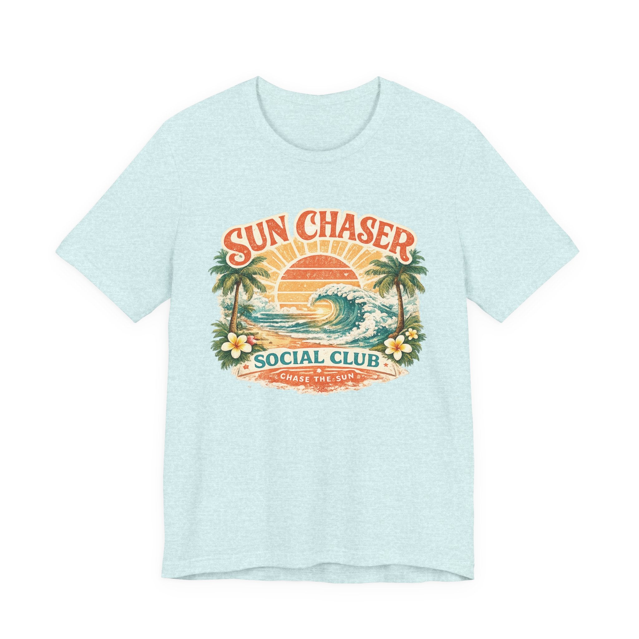 T-shirt Sun Chaser — T-shirt graphique Rétro Lever de soleil Cadeau amusant