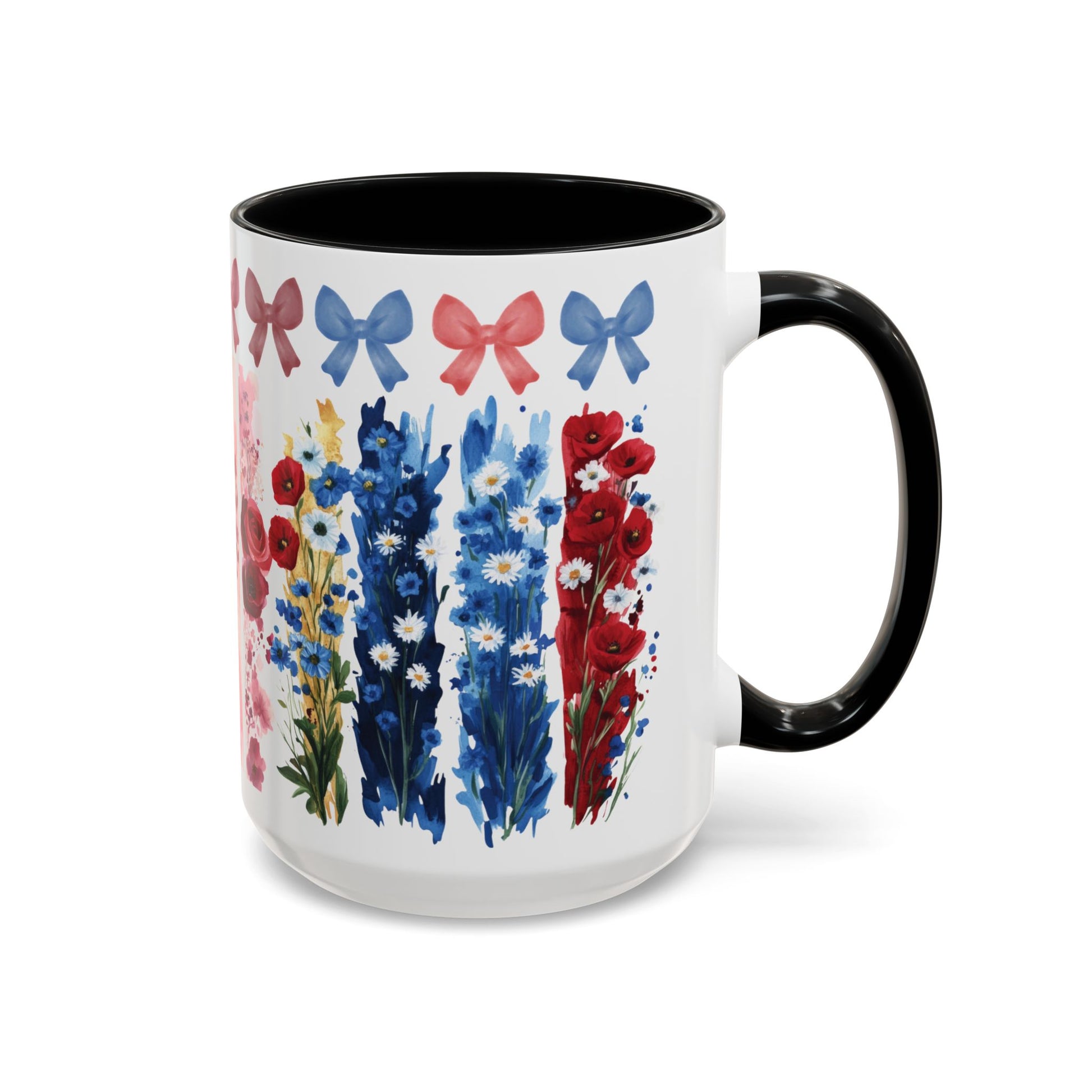 Brushstroke floral With Bows| Christian Mug with Bible Verse | Inspirational Gift for Christians | 11oz and 15oz Ceramic Coffee Mug Cozy Spring Mornings