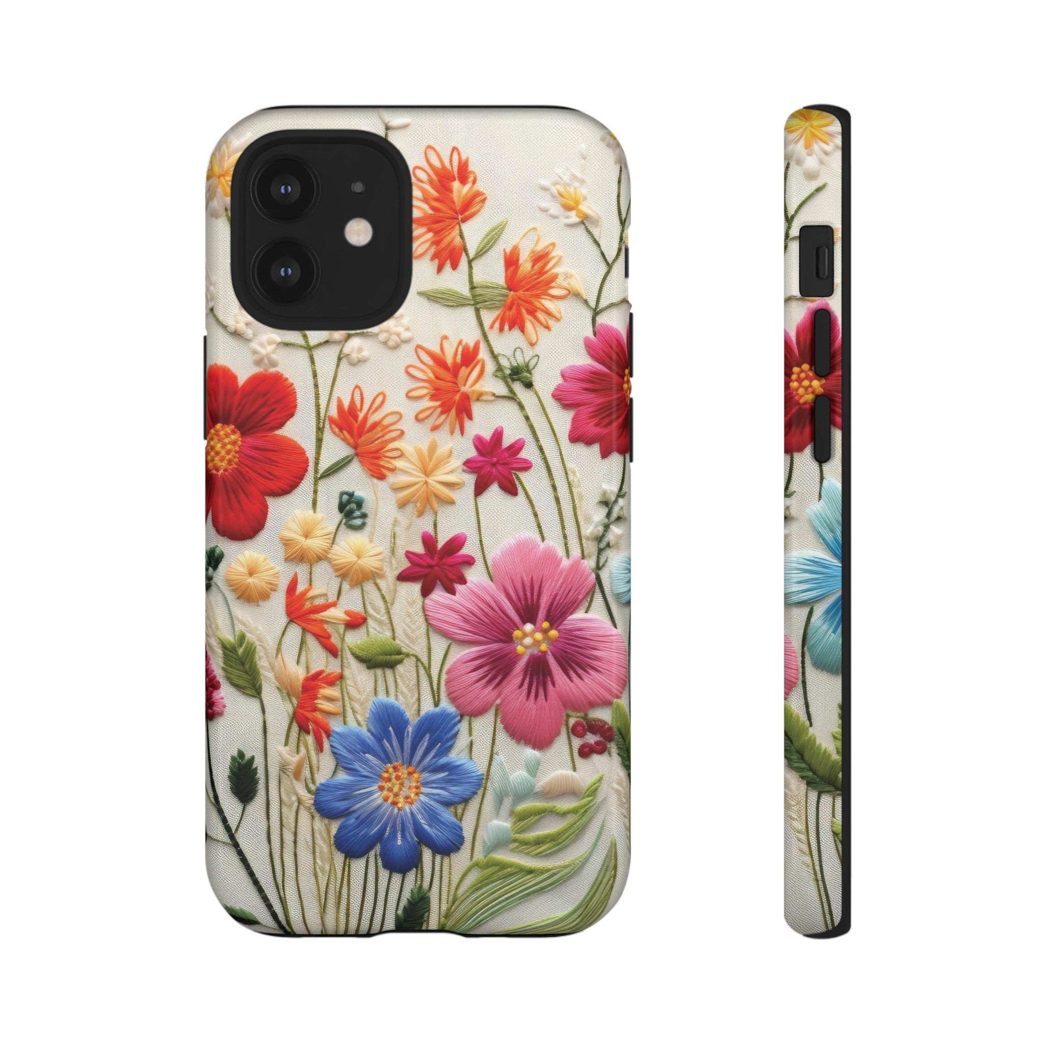 3D Floral Phone Case Elegant Faux Flower Durable for iPhone Samsung Smartphone iPhone 15, 14, 13 Samsung Gift for Mom