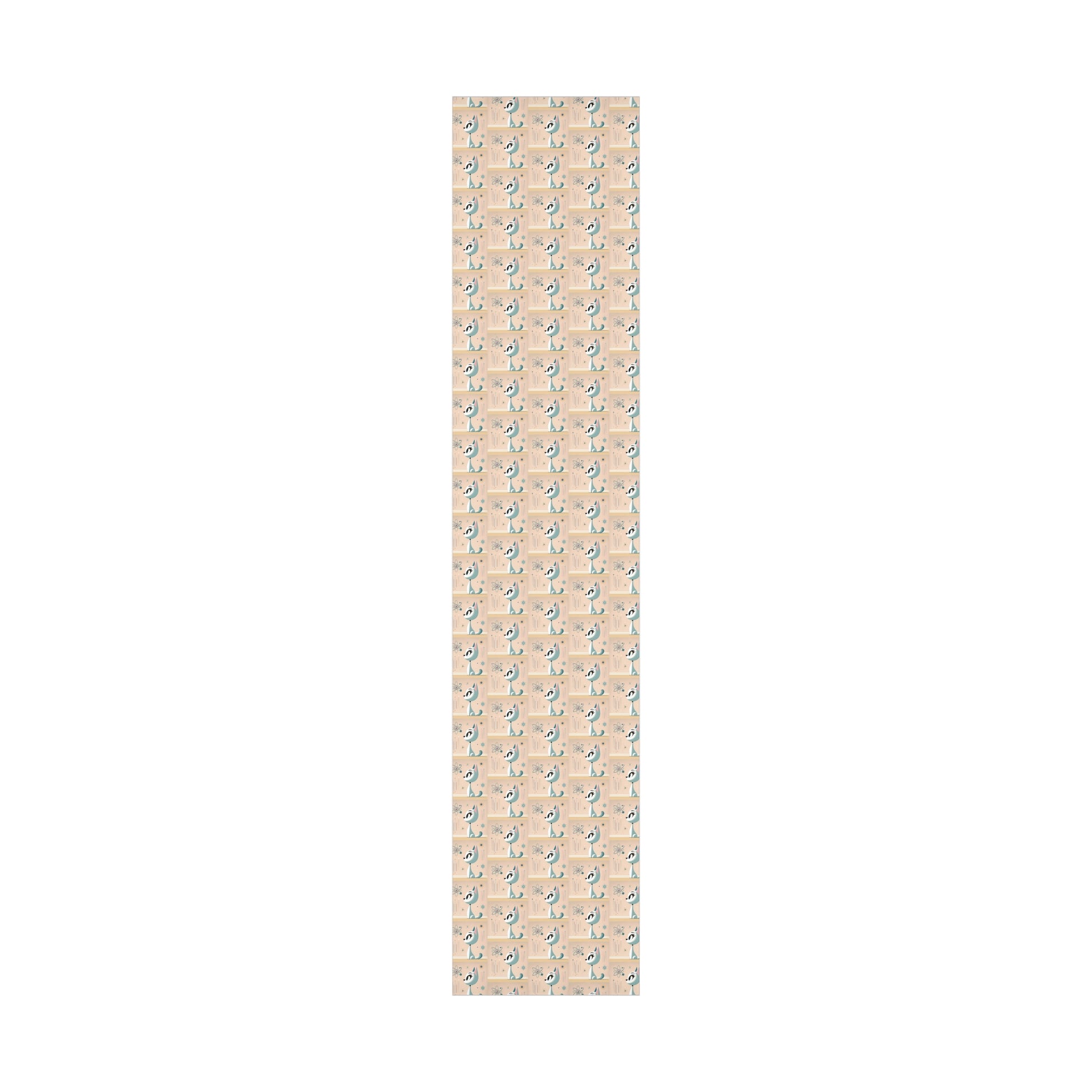 Atomic Pastel Cat 3D Illusion Wrapping Paper Cat Lover Gift Wrap it's Perfect for Weddings, Bridal & Baby Showers Eco-Friendly, Vibrant Design in Matte/Satin, All Occasion.