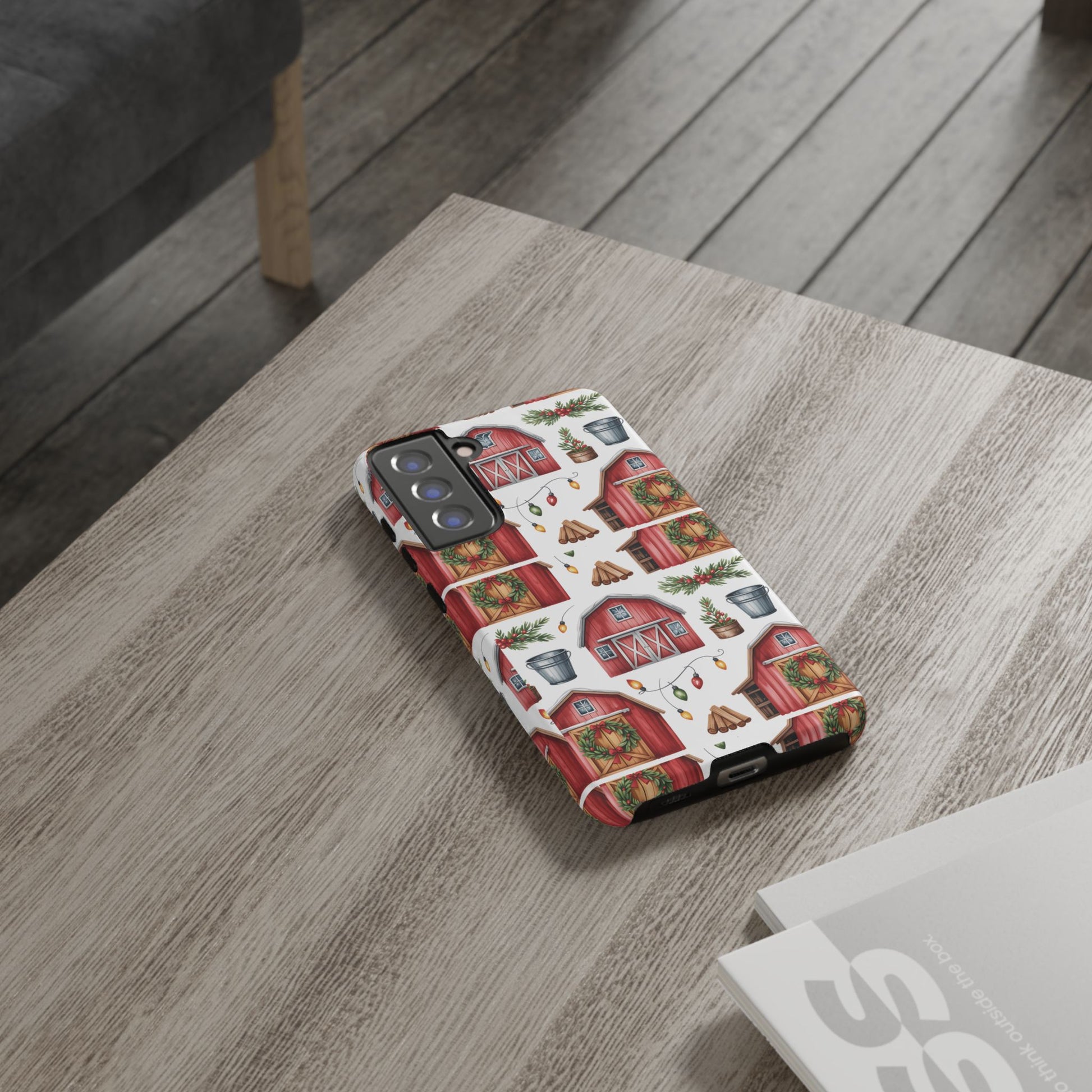 Farmhouse Christmas Design Phone Case - Stylish, Protective Cover for All Models Gift for Mom Accessory Gift for Her