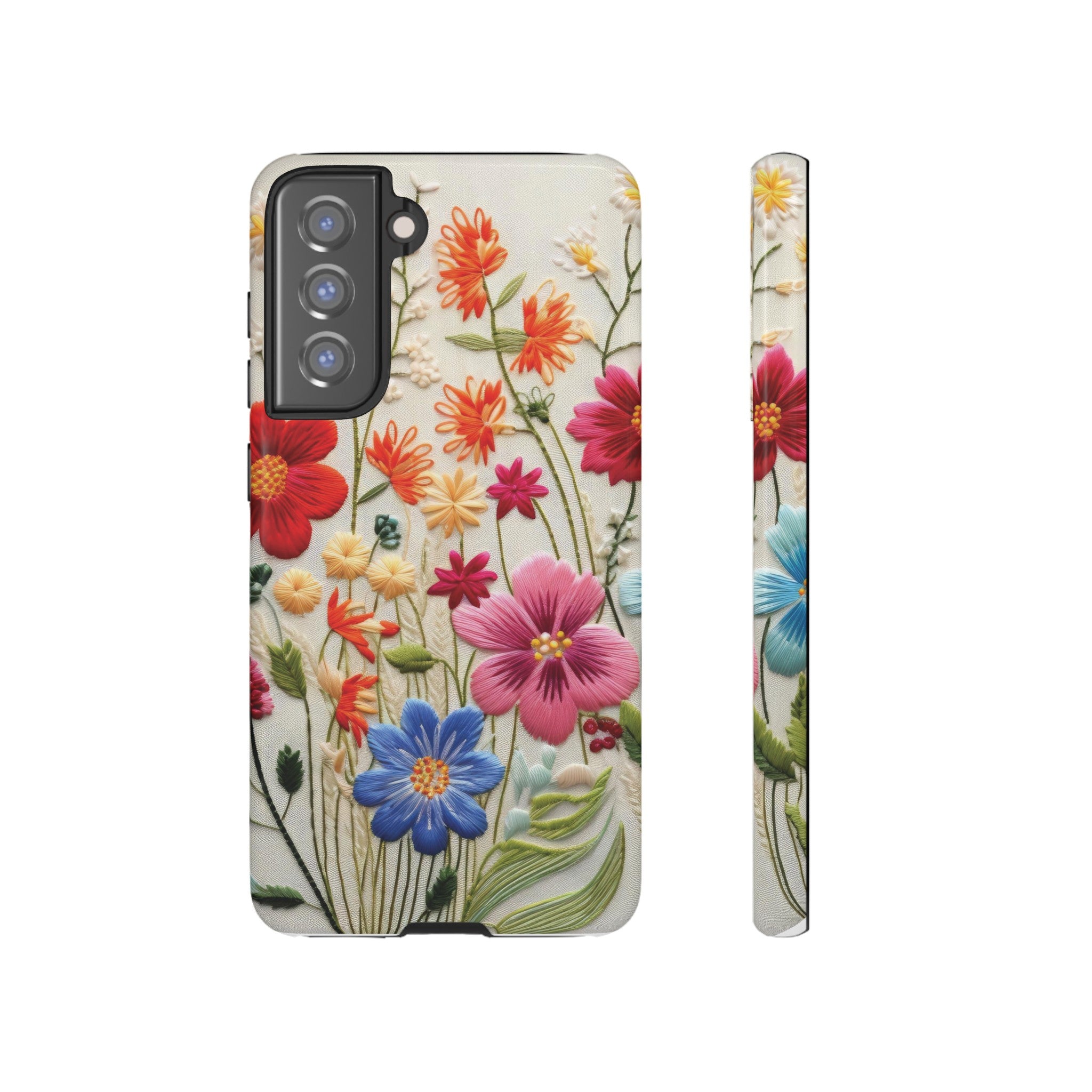 3D Floral Phone Case Elegant Faux Flower Durable for iPhone Samsung Smartphone iPhone 15, 14, 13 Samsung Gift for Mom