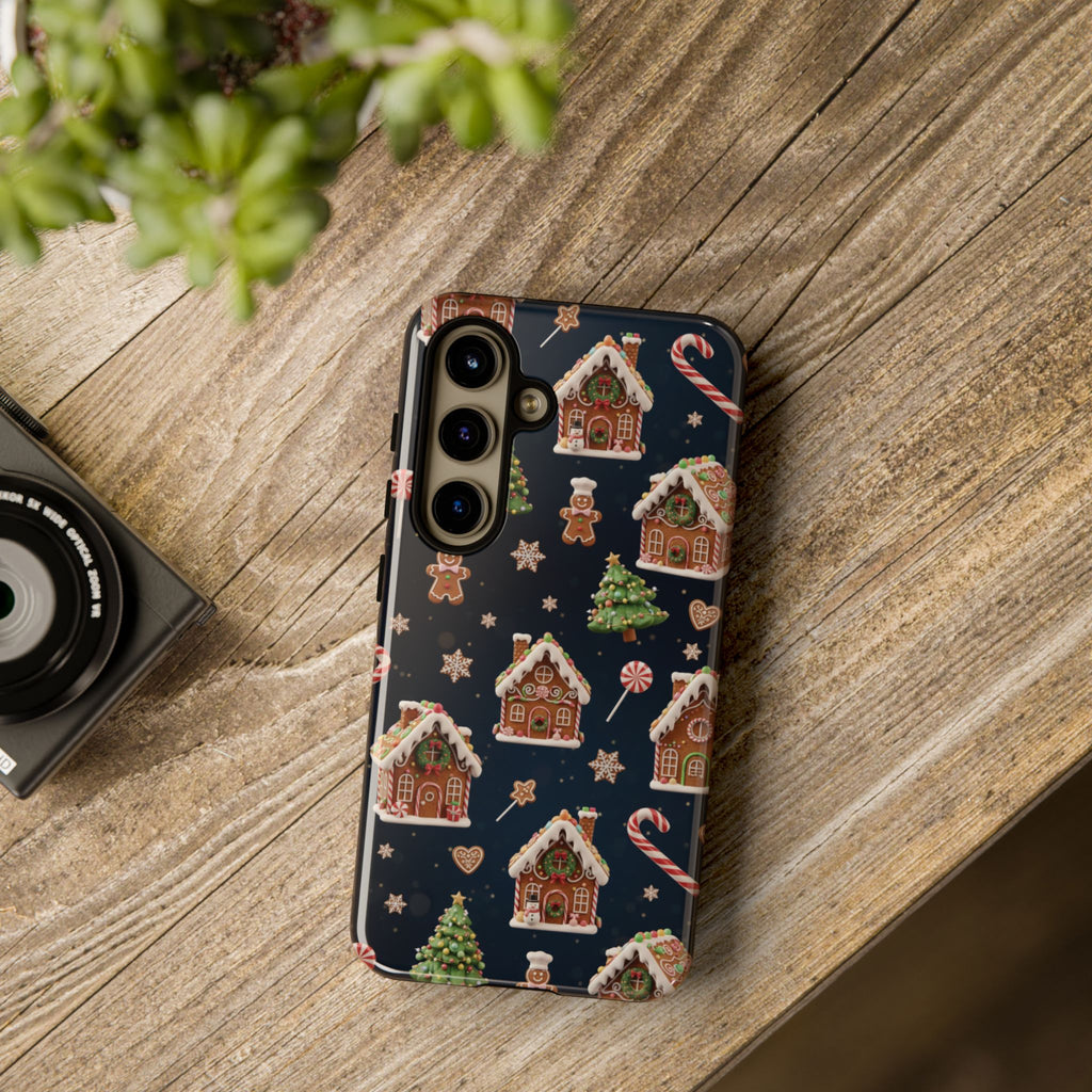 3D Gingerbread House Christmas Phone Case | Premium Holiday Gift Cover for iPhone 17, iPhone, and Samsung Galaxy Gift for Her or Him