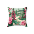 Vintage Garden Elegance: Shabby Chic Bold Pink Roses Pillow Country Cottage Garden Decor Bedroom Pillow Gift for Mom, Housewarming Gift Living Room Comfort for Bedroom or Housewarming Gift New House, Bridal Shower Gift - MRSBYVALLE
