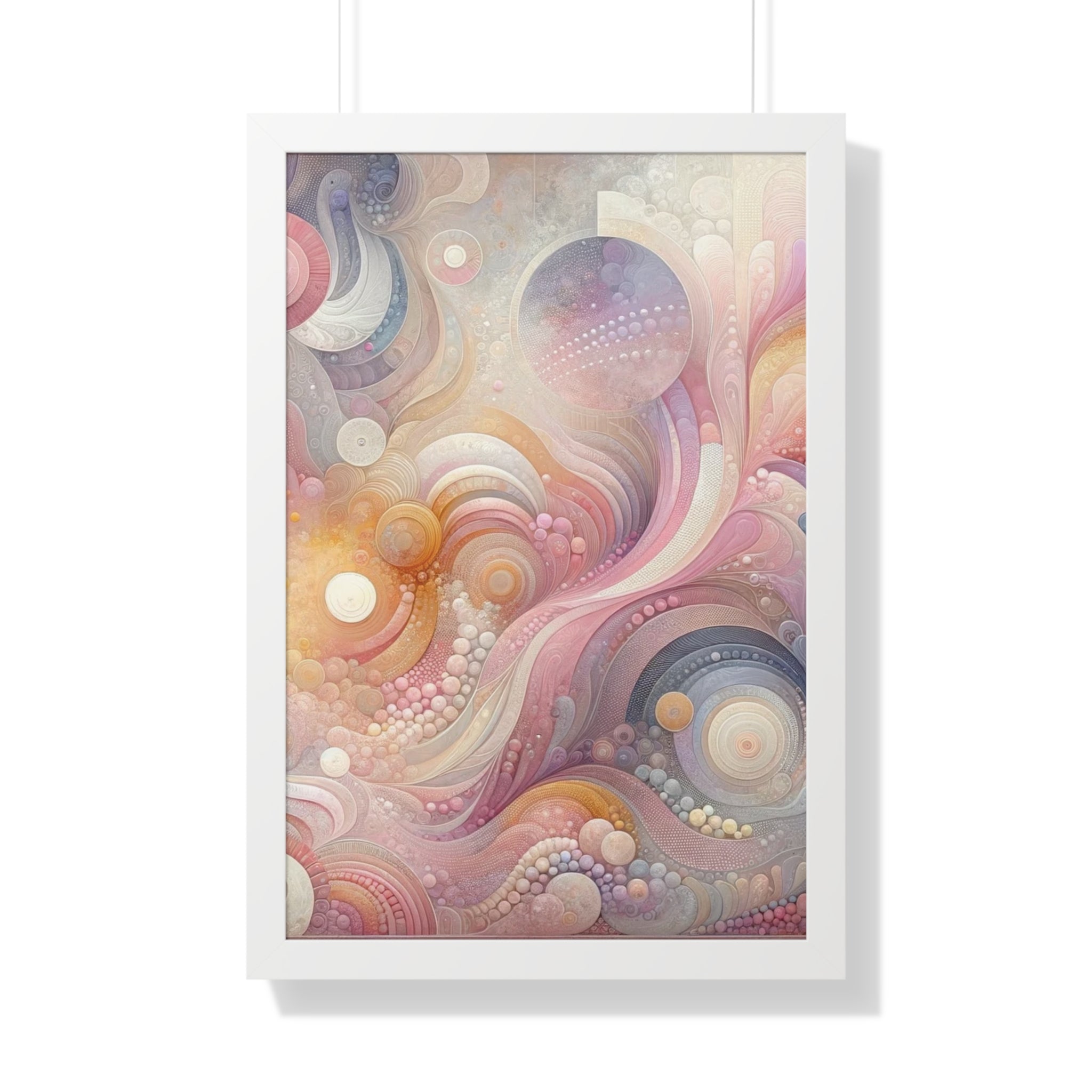 Pink Contemporary Elegance Abstract Modern Art Framed Canvas Print Wall Classic Encased in Black, White, or Walnut Frames with Durable Acrylic Protection Ready to Hang Timelessly Crafted..