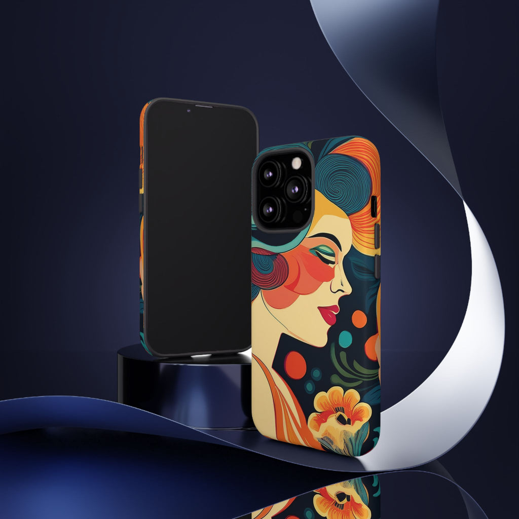 Coque de Téléphone Esthétique Années 50 Rétro Design d'Inspiration Vintage aux Couleurs Pastel Housse Style Mid-Century pour Modèles iPhone et Samsung Galaxy