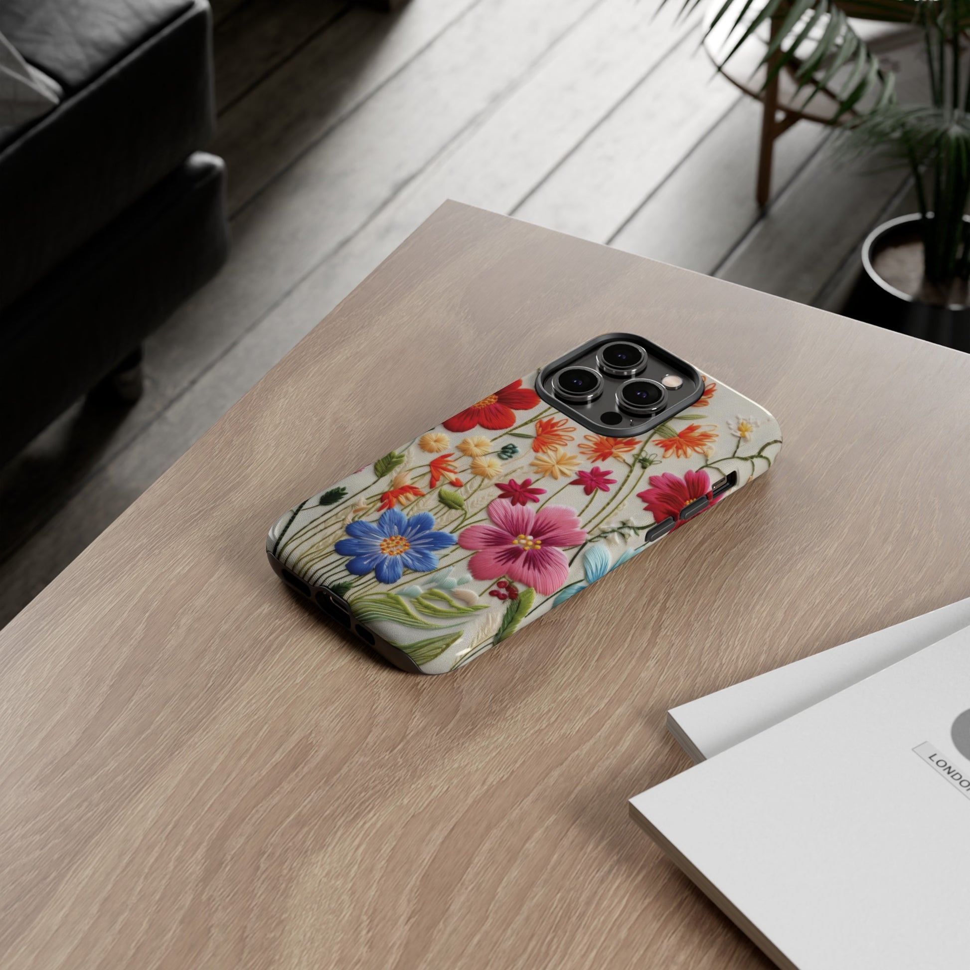 3D Floral Phone Case Elegant Faux Flower Durable for iPhone Samsung Smartphone iPhone 15, 14, 13 Samsung Gift for Mom