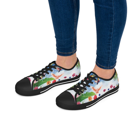 Tropical Birds Women's Low Top Sneakers Breathable Polyester Canvas, Lightweight Stylish Comfortable All-Day Wear, Perfect for Walking and Everyday Activities - MRSBYVALLE