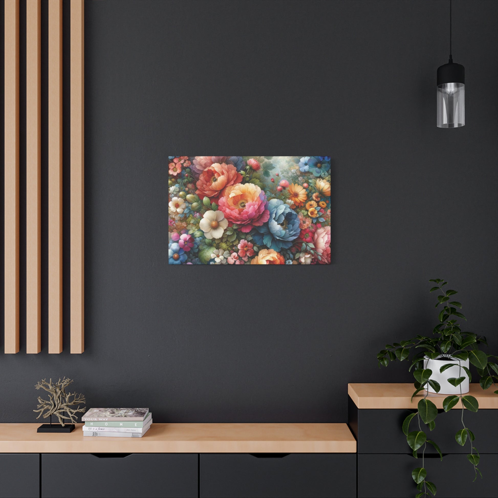 Timeless Floral Elegance High-Quality Matte Canvas Art, Ready to Hang Perfect for Home Decor, Mother's Day, Birthday Gift, Housewarming New House Decor.
