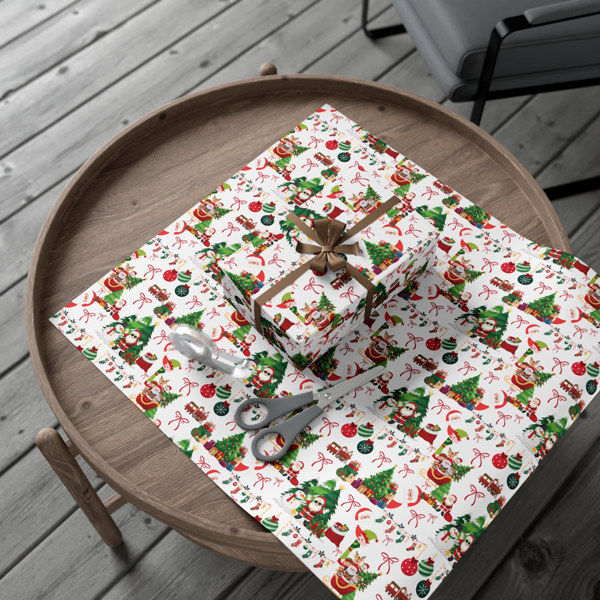 Fun Santa Christmas Theme Wrapping Paper Premium Festive Gift Wrap Roll, Classic Holiday Design, Great for Presents, Durable, Vibrant, and Perfect for Seasonal Gifting