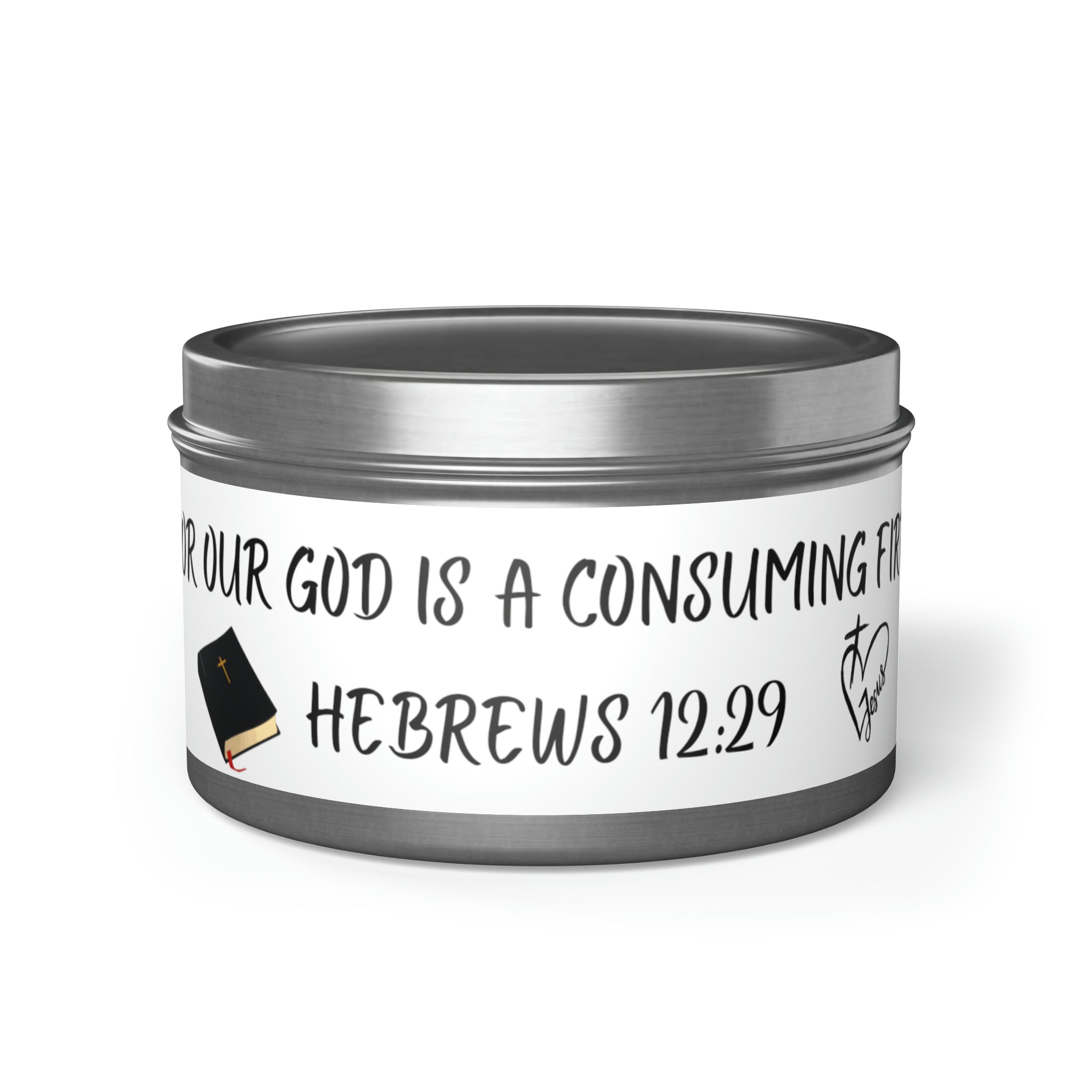 New House Sacred Light Divine Verse Tin Candles Embrace Peace with 4oz/8oz Coconut Soy Wax, Hand-Poured in USA. Lead-Free Wick, 20-40hr Burn. Evergreen, Vanilla, More. Spiritual Ambiance Awaits. Grace.