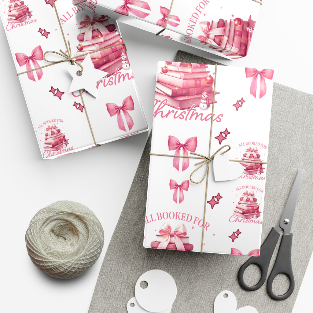 All Booked for Christmas Pink Books & Bows Holiday Edition Perfect for Book Lovers! Celebrate the Joy of Reading with Festive Charm in This Limited Christmas Collection Premium Quality - MRSBYVALLE