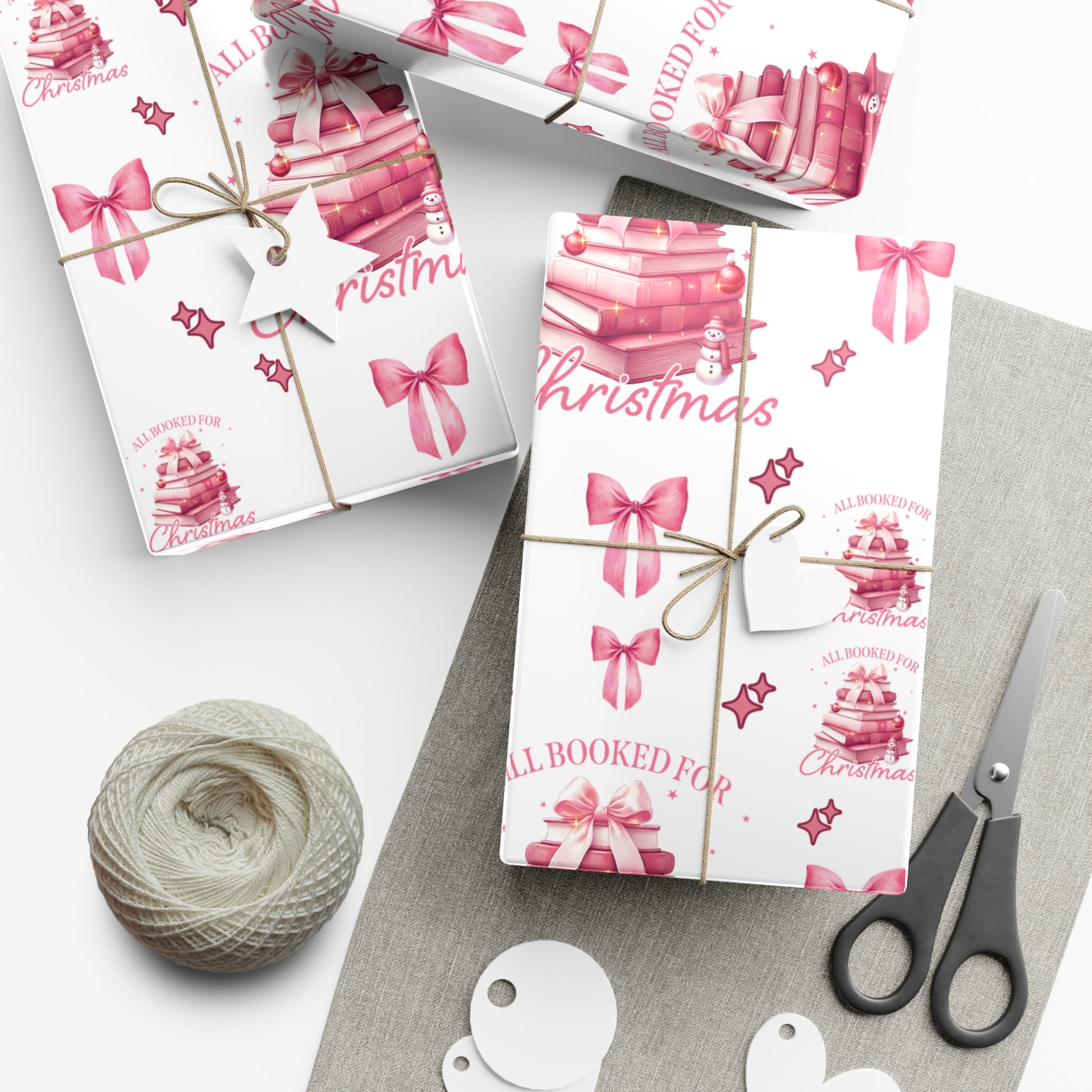 All Booked for Christmas Pink Books & Bows Holiday Edition Perfect for Book Lovers! Celebrate the Joy of Reading with Festive Charm in This Limited Christmas Collection Premium Quality - MRSBYVALLE