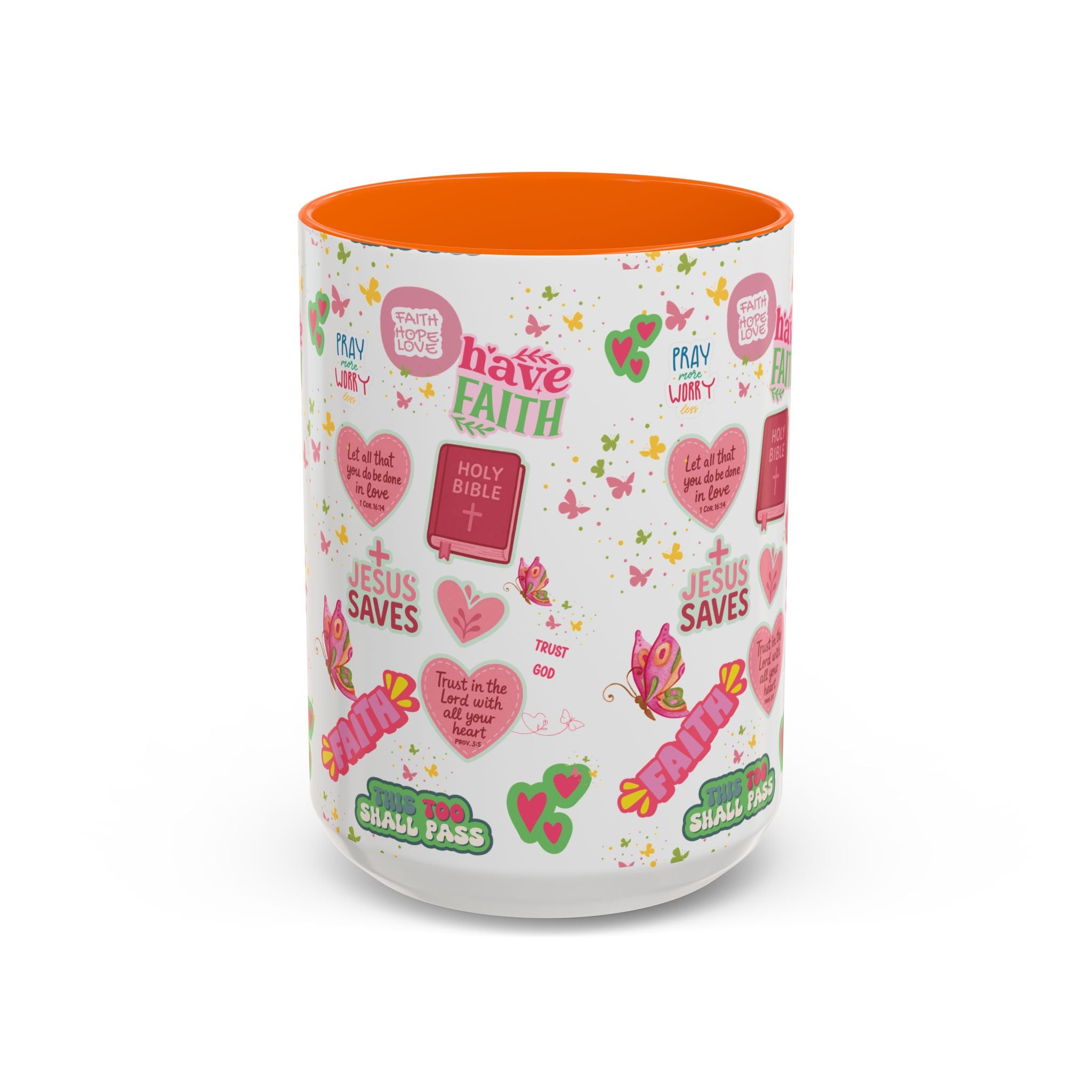 Commencez votre journée avec la foi | Mug chrétien avec verset biblique | Cadeau inspirant pour chrétiens | Mug à café en céramique 325 ml et 443 ml Matins de printemps douillets