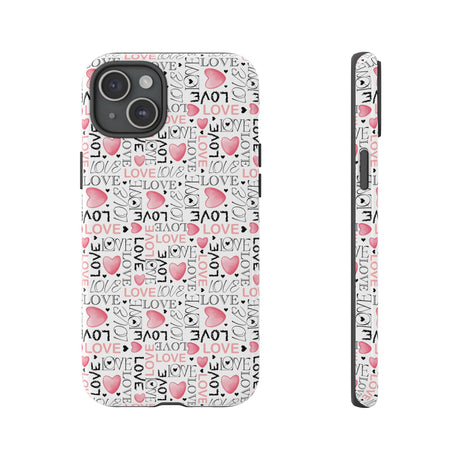 Cute Love Modern Watercolor Abstract Phone Case Compatible with iPhone, Samsung & More - Stylish, Durable Protection with Vibrant Artistic Design Perfect Gift for Her