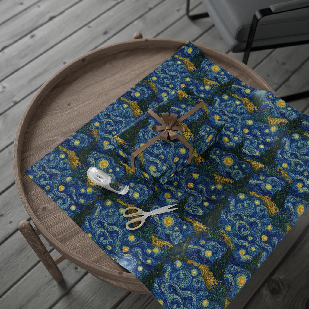 Van Gogh Illusion Wrapping Paper — Artist Birthday & Art Lover Gift Wrap