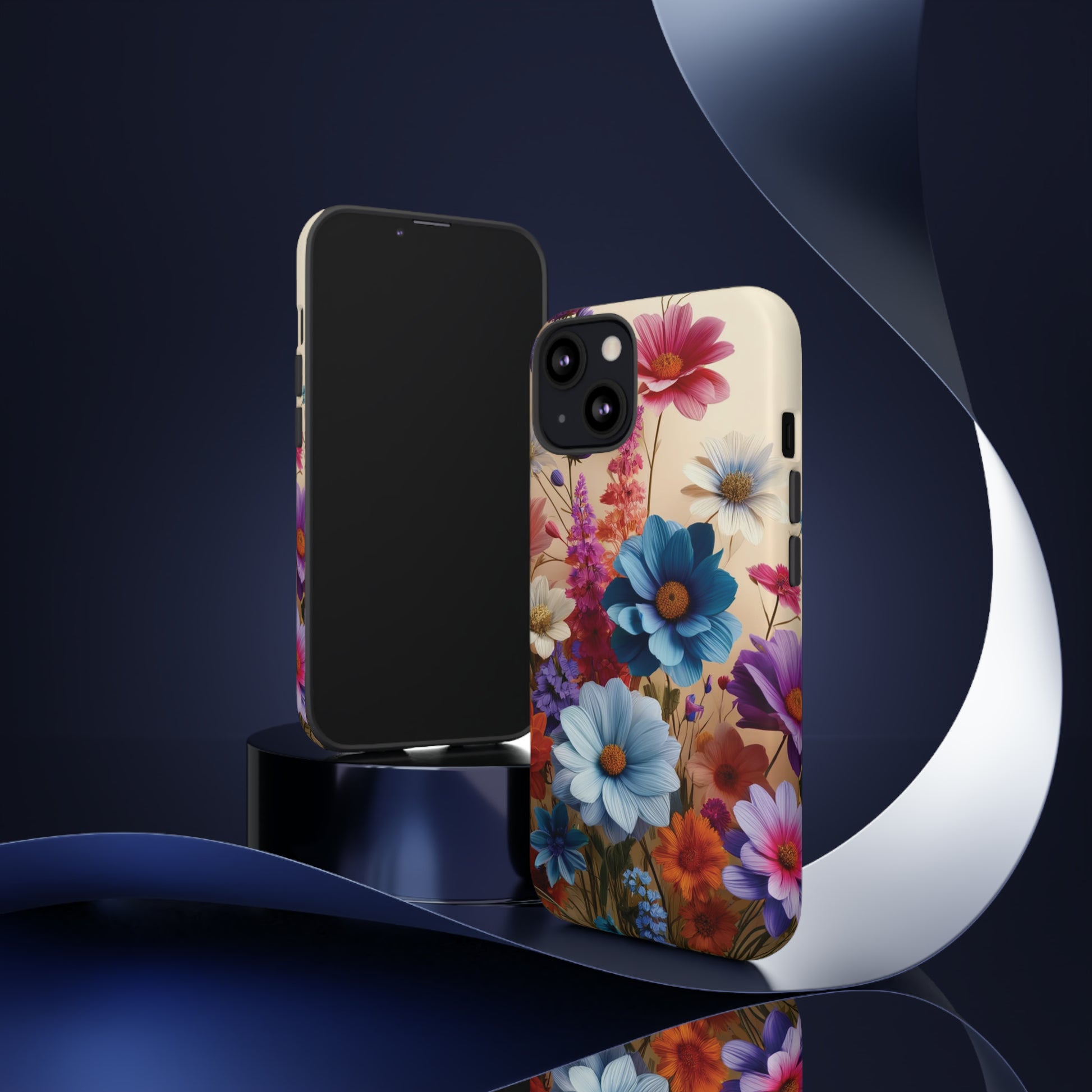 Best Phone Case Floral 3D Illusion Luxury Tough Case Floral Elegant Durable Stylish for Modern Devices iPhone 15, Samsung iPhone Samsung Accessory Gift for Her.