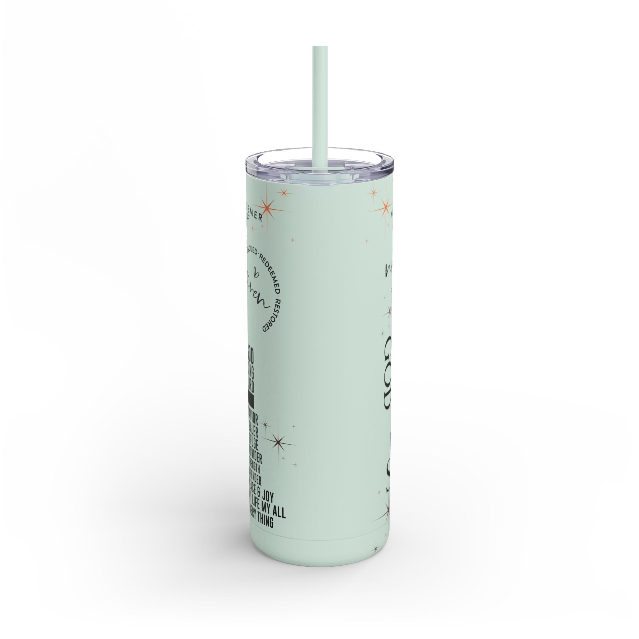 Gobelet fin chrétien inspirant 20oz Cadeau Foi Jésus, Tasse de voyage Verset biblique, Boissons motivantes, Cadeau chrétien parfait