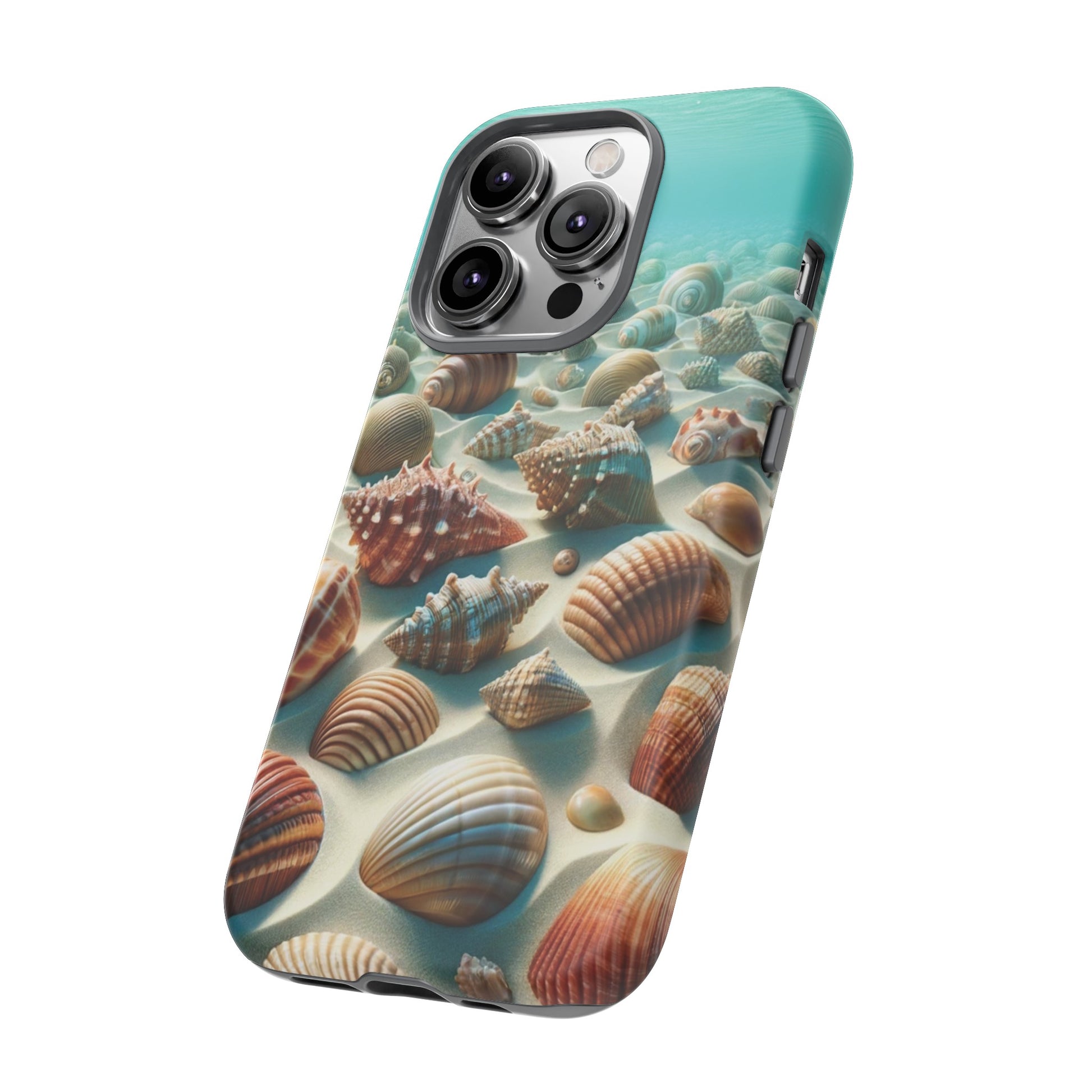 Plush Ocean Bliss Turquoise Seashell Ocean Beach View Protective Phone Case Gift for Her Phone 15, Samsung iPhone Samsung Gift for Her Case iPhone 15, Samsung iPhone Samsung Accessory Gift for Her.