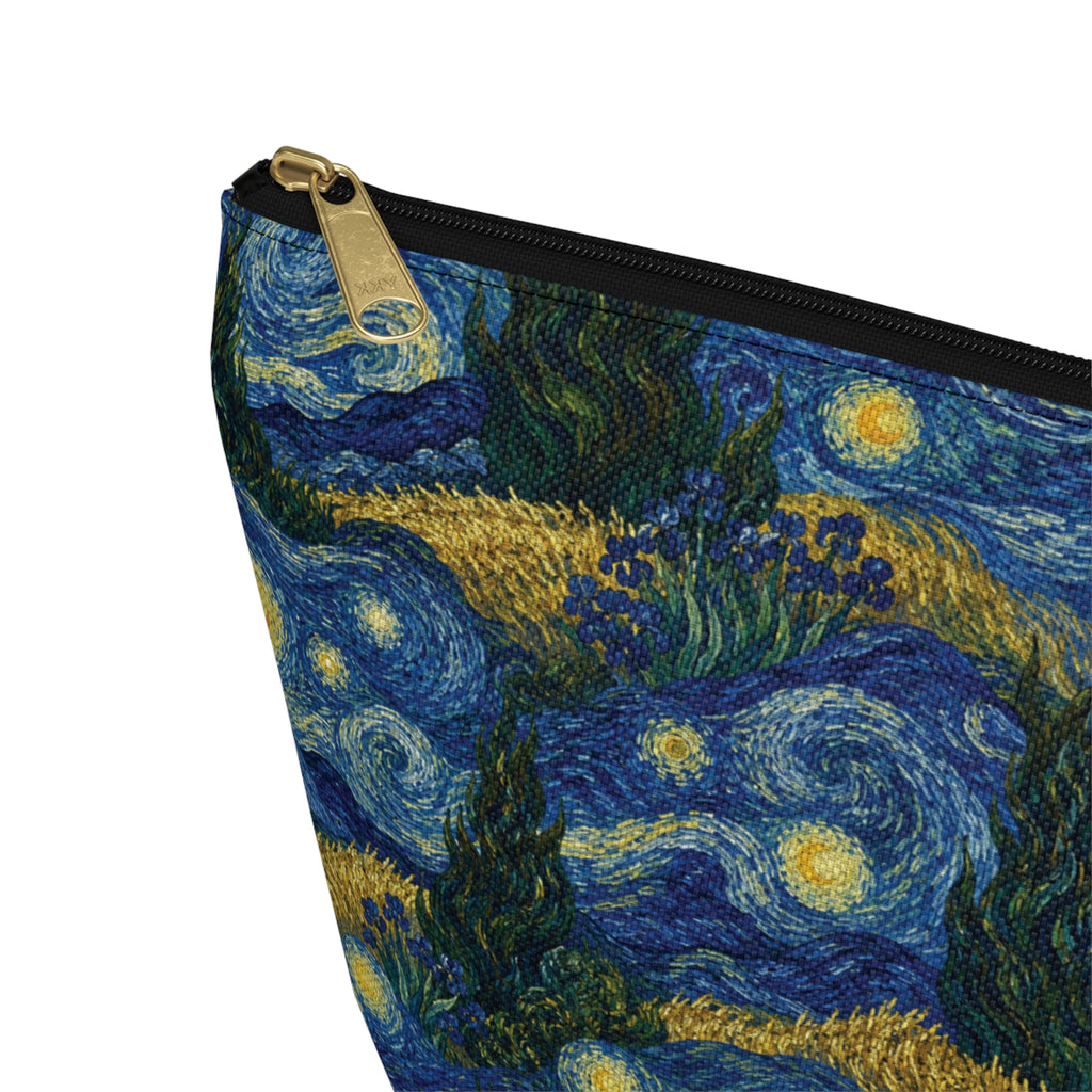 Van Gogh Illusion Art Lover Accessory Pouch — Elegant T‑Bottom Design