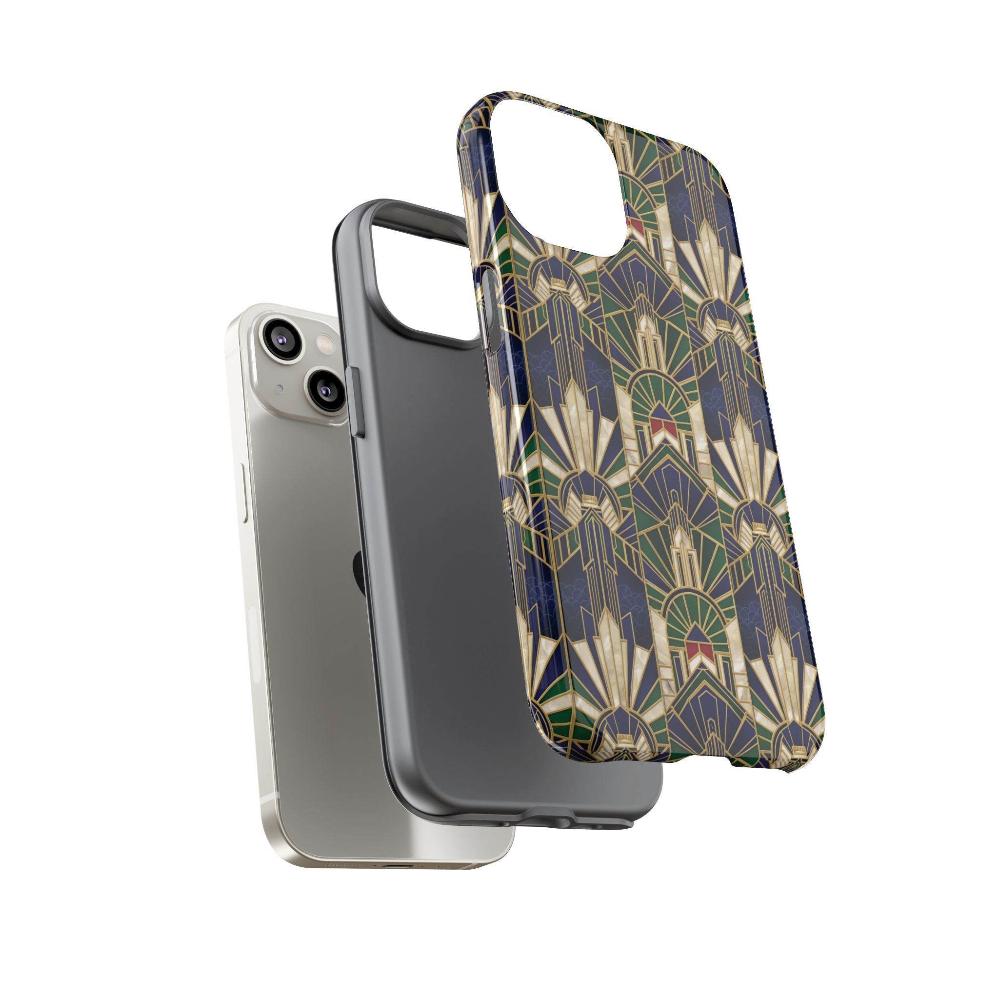Navy & Gold Art Deco Phone Case — Imperial Art Deco Tough Case