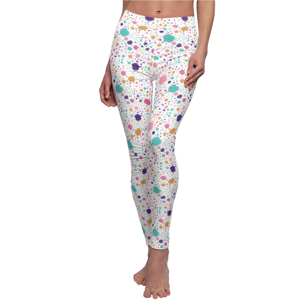 Pastel Abstract Women's Casual Leggings Stylish, Comfortable High-Waisted Yoga Pants for Everyday Wear, Workout, and Lounge – Perfect Gift Idea for Her – Available in Plus Sizes - MRSBYVALLE