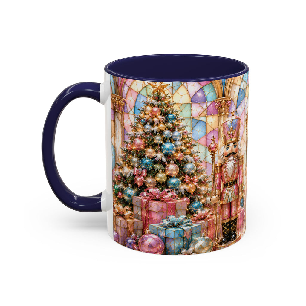Nutcracker Christmas Coffee Mug – Festive Stained-Glass Holiday Accent Cup (11/15oz) Gift for Her