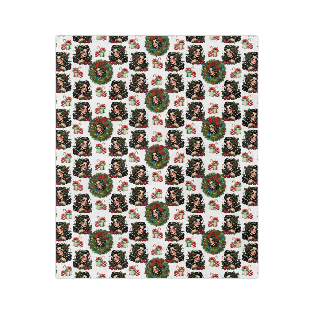 Retro 50s Women Minky Blanket Throw Ultra-Soft Minky Blanket Cozy Comfort Blanket Elegant Home Decor Plush Microfiber for Maximum Comfort Blanket, Perfect for Snuggling Decor, Cozy All-Season Warmth, Housewarming Gift Throw - MRSBYVALLE