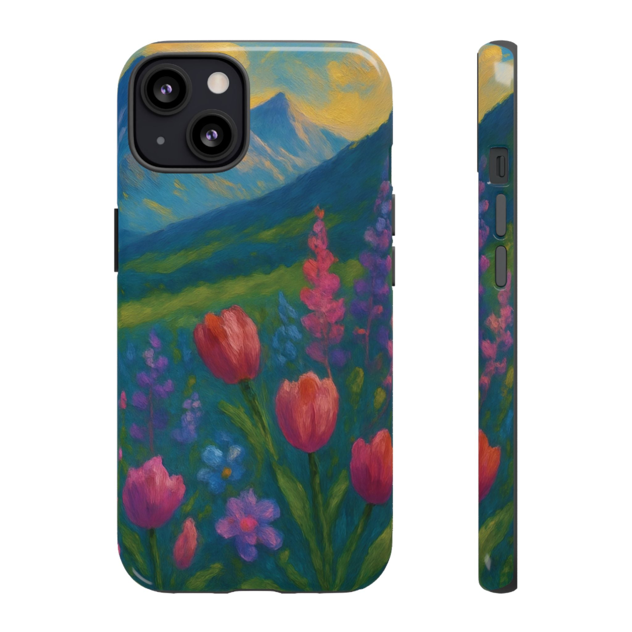 Mountains Wildflowers Phone Case | Vibrant Botanical Floral Design | Nature-Inspired Protective Cover for iPhone & Samsung | Trendy Aesthetic Gift Idea