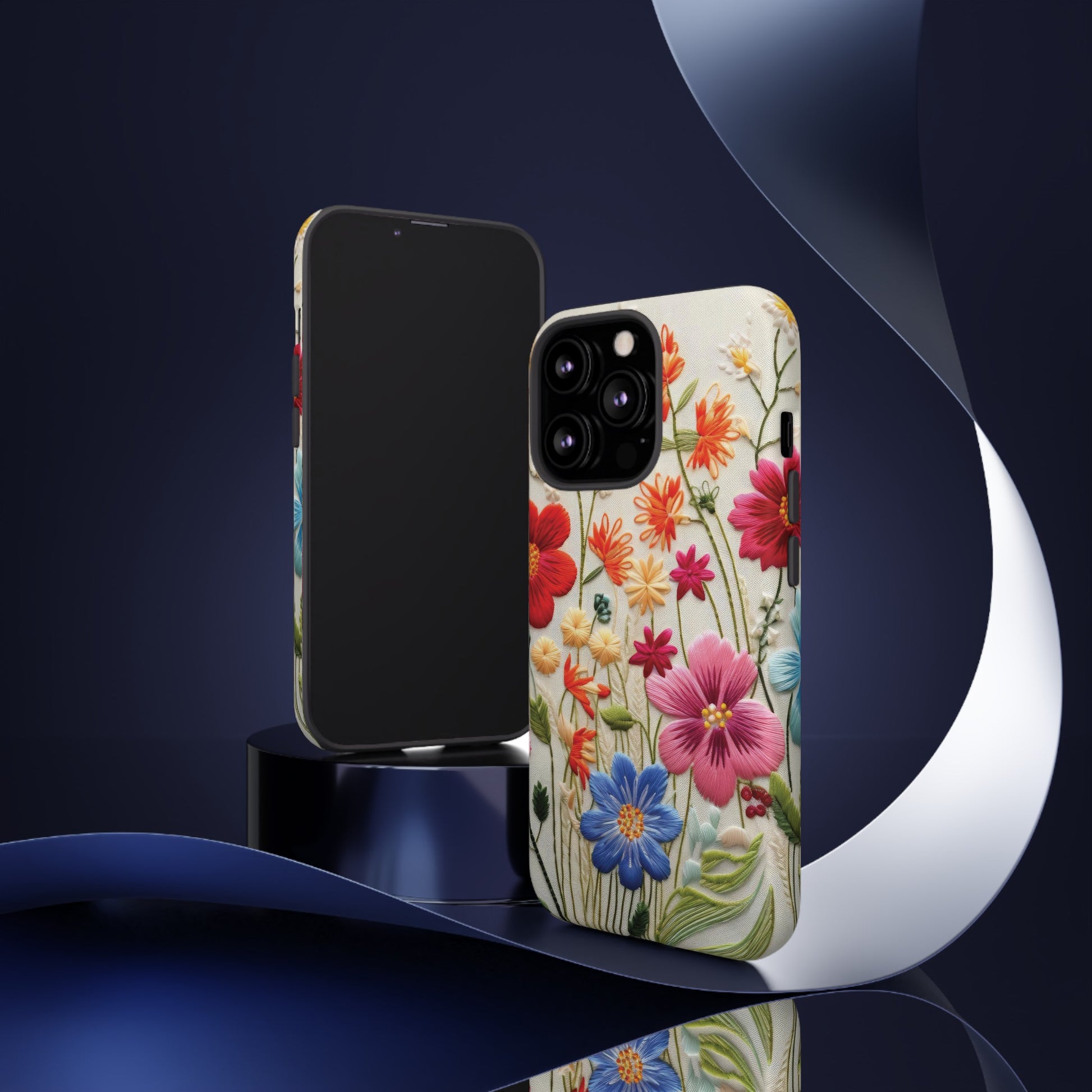 3D Floral Phone Case Elegant Faux Flower Durable for iPhone Samsung Smartphone iPhone 15, 14, 13 Samsung Gift for Mom