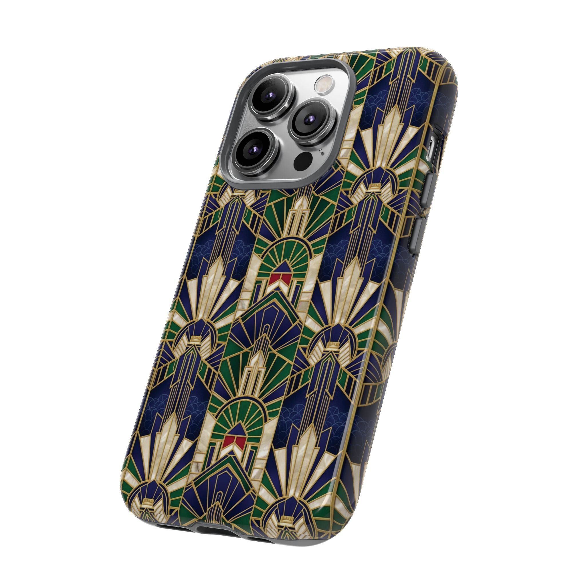 Navy & Gold Art Deco Phone Case — Imperial Art Deco Tough Case