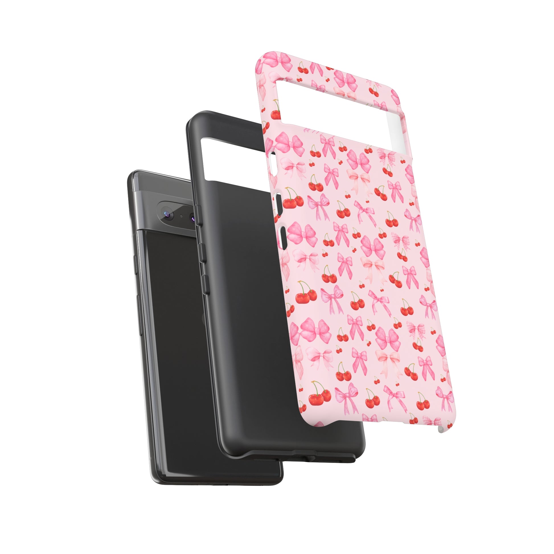 Coquette phone case Cherry Coquette Ribbon Bow iPhone Case Fruity, Girly Gift for Her Phone 15, Samsung iPhone Samsung Gift for Her Case iPhone 15, Samsung iPhone Samsung Accessory Gift for Her.