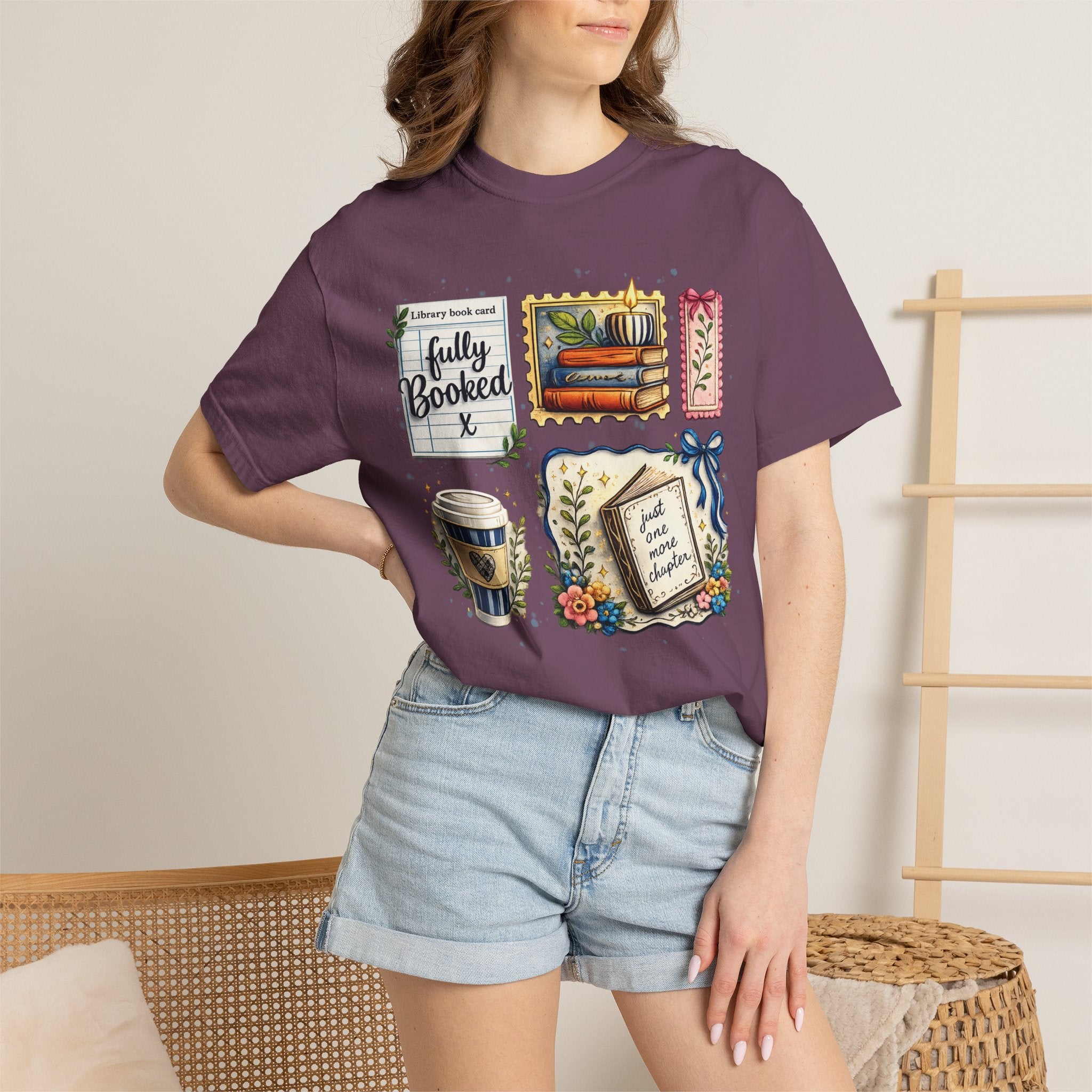 T-shirt Comfort Colors "Just One More Chapter & Coffee" – Confortable pour les amoureux des livres