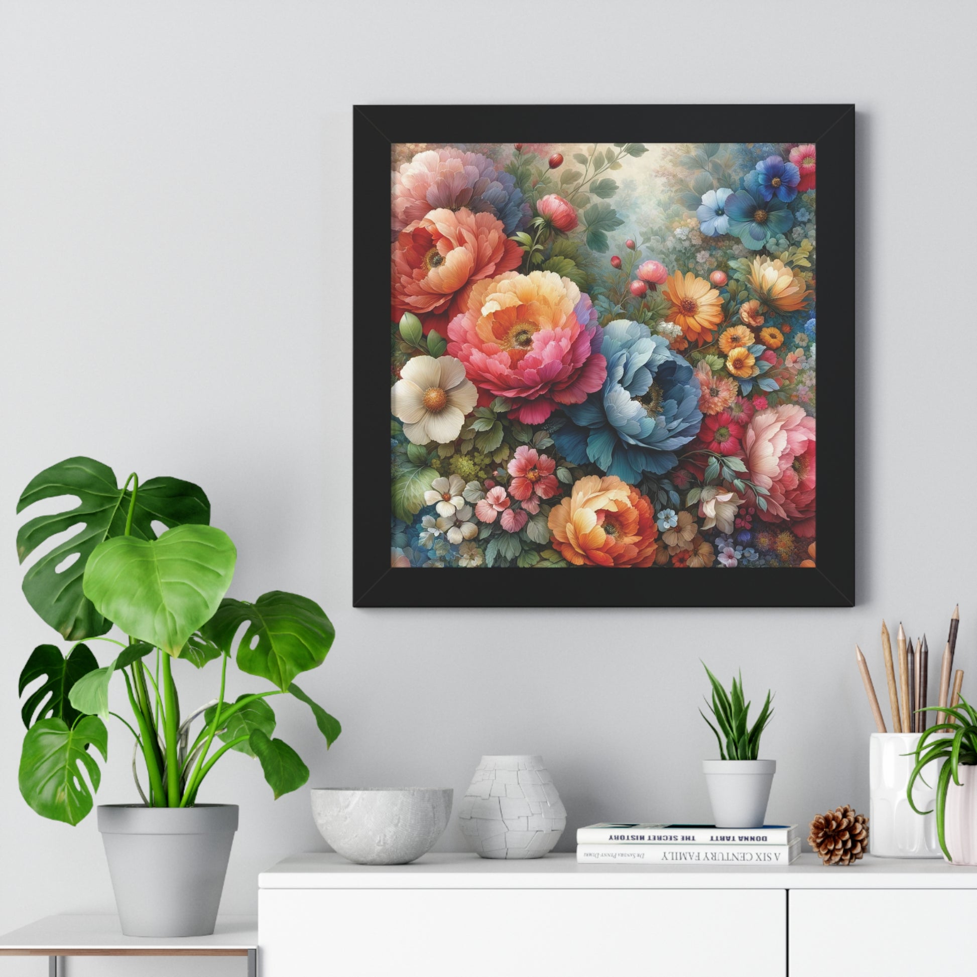 Floral Framed Vertical Poster Elegance in Every Stroke Premium Framed Vertical Posters Oil Art Mastery on Archival Matte Paper, Securely Encased in Black, White, or Walnut Frames with Durable Acrylic Protection Ready to Hang  Timelessly Crafted..