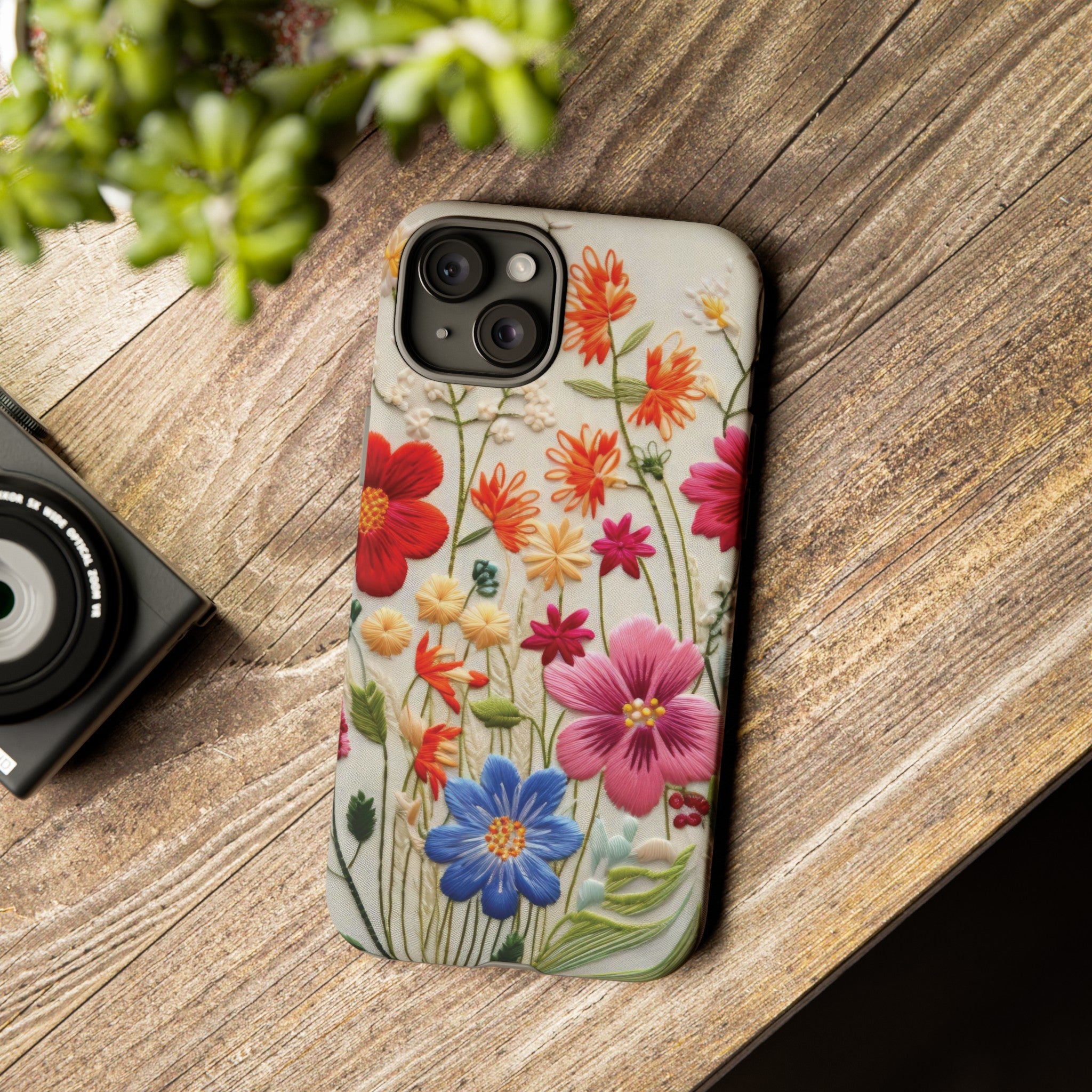 3D Floral Phone Case Elegant Faux Flower Durable for iPhone Samsung Smartphone iPhone 15, 14, 13 Samsung Gift for Mom