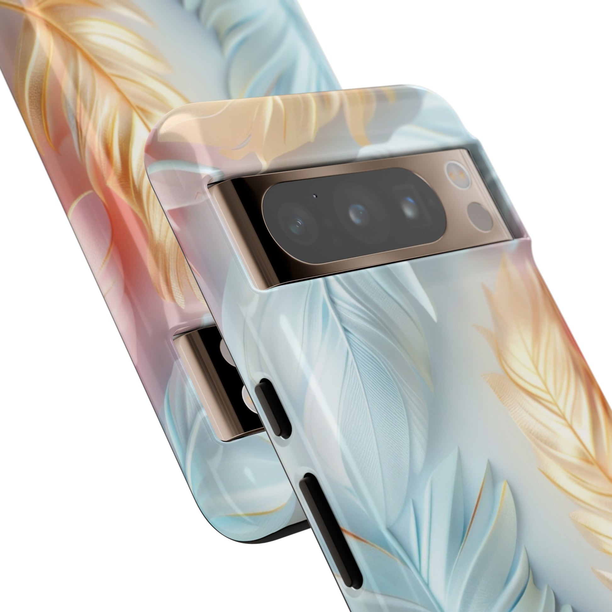 Pastel Feathers Protective Phone Case Gift for Her Phone 15, Samsung iPhone Samsung Gift for Her Case iPhone 15, Samsung iPhone Samsung Accessory Gift for Her