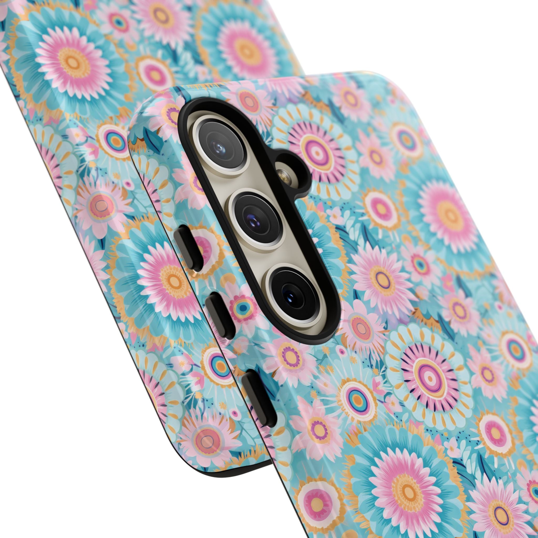 Coque de téléphone abstraite aquarelle bohème moderne compatible avec iPhone, Samsung et plus - Protection élégante et durable avec un design artistique vibrant, cadeau parfait pour elle
