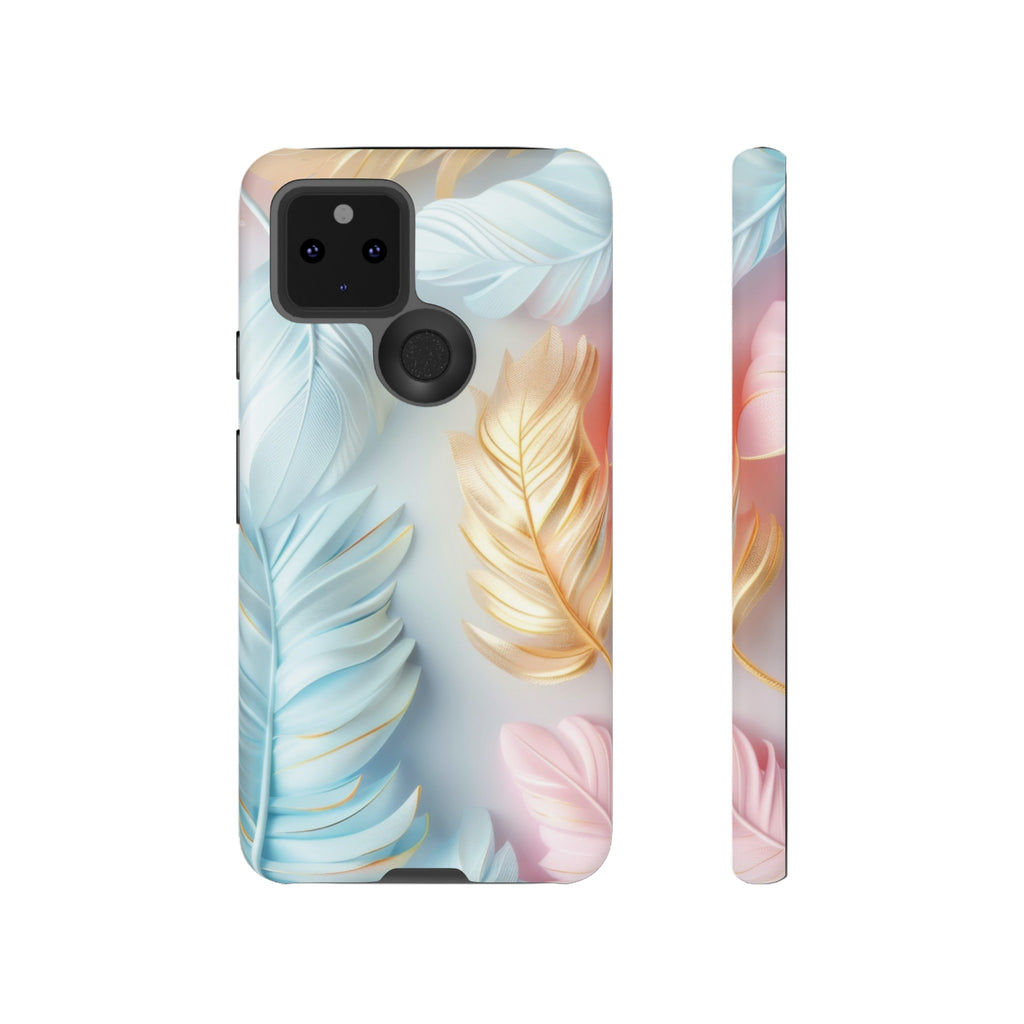 Pastel Feathers Protective Phone Case Gift for Her Phone 15, Samsung iPhone Samsung Gift for Her Case iPhone 15, Samsung iPhone Samsung Accessory Gift for Her