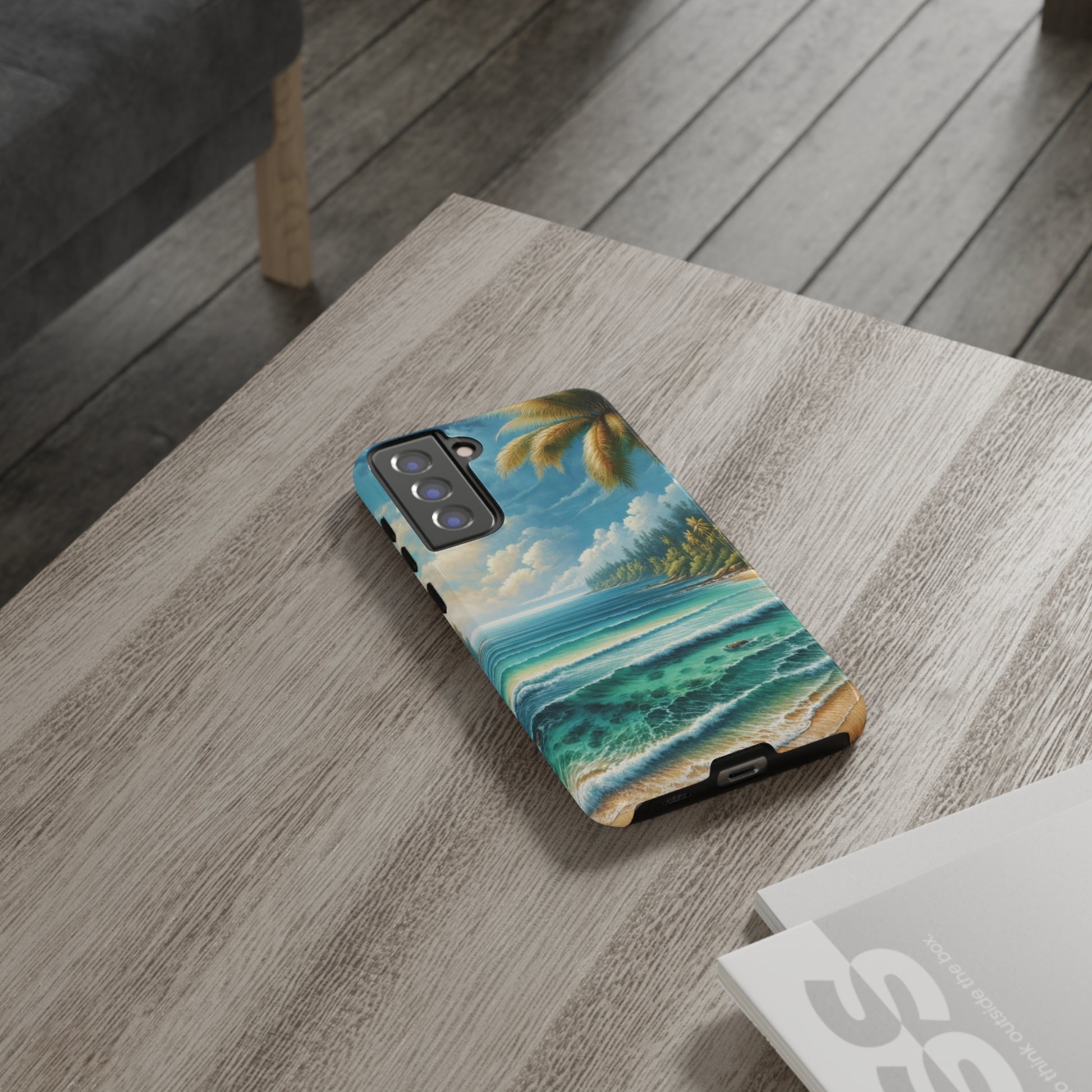 Coastal Serenity Ocean Beach View Protective Phone Case Gift for Her Phone 15, Samsung iPhone Samsung Gift for Her Case iPhone 15, Samsung iPhone Samsung Accessory Gift for Her.