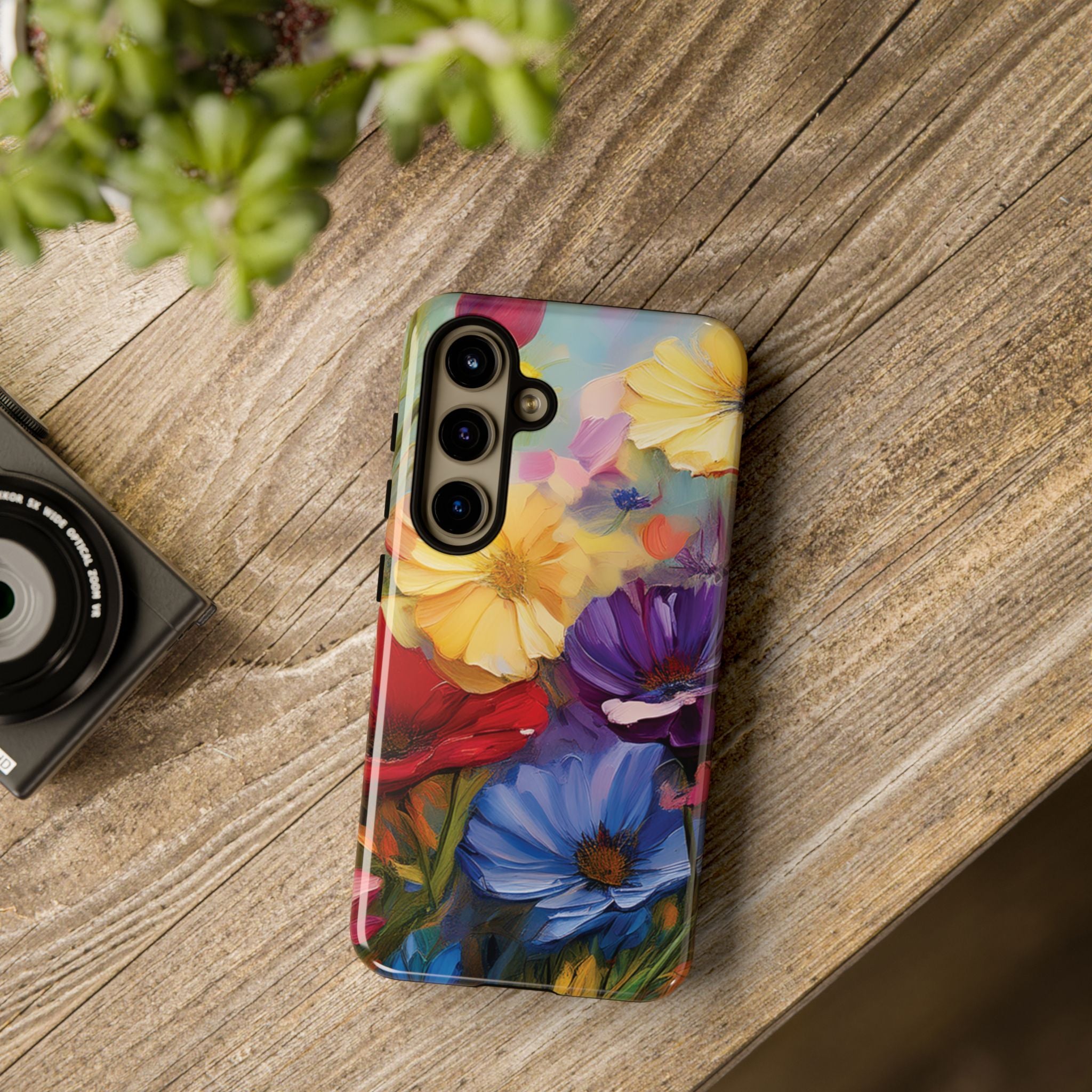 Bold Wildflower Phone Case Bright Hand-Painted Floral Art Vibrant Botanical Design for iPhone & Samsung | Trendy Nature Lover Gift Phone  Galaxy