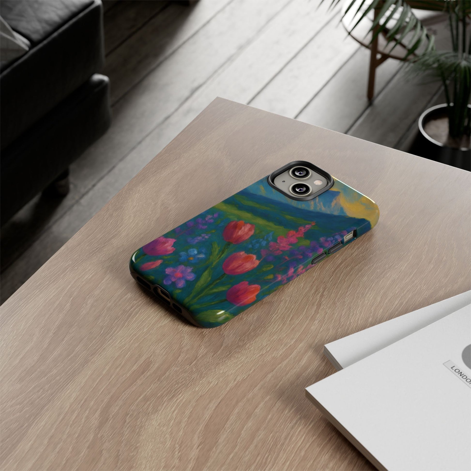 Mountains Wildflowers Phone Case | Vibrant Botanical Floral Design | Nature-Inspired Protective Cover for iPhone & Samsung | Trendy Aesthetic Gift Idea