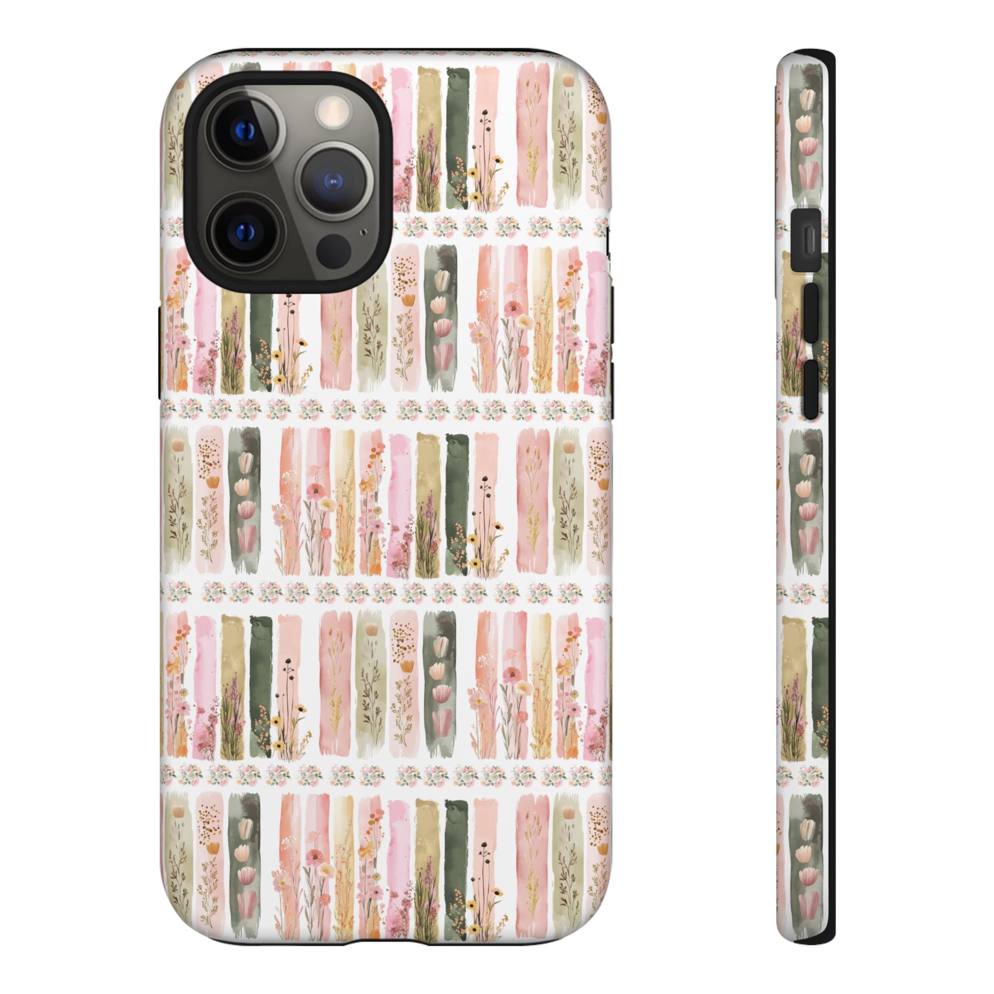 Pastel Brushstroke Floral Phone Case Soft Illusion Flower Design, Aesthetic Protective Cover, Feminine Style, Cute Gift for Her, Fits Most Models