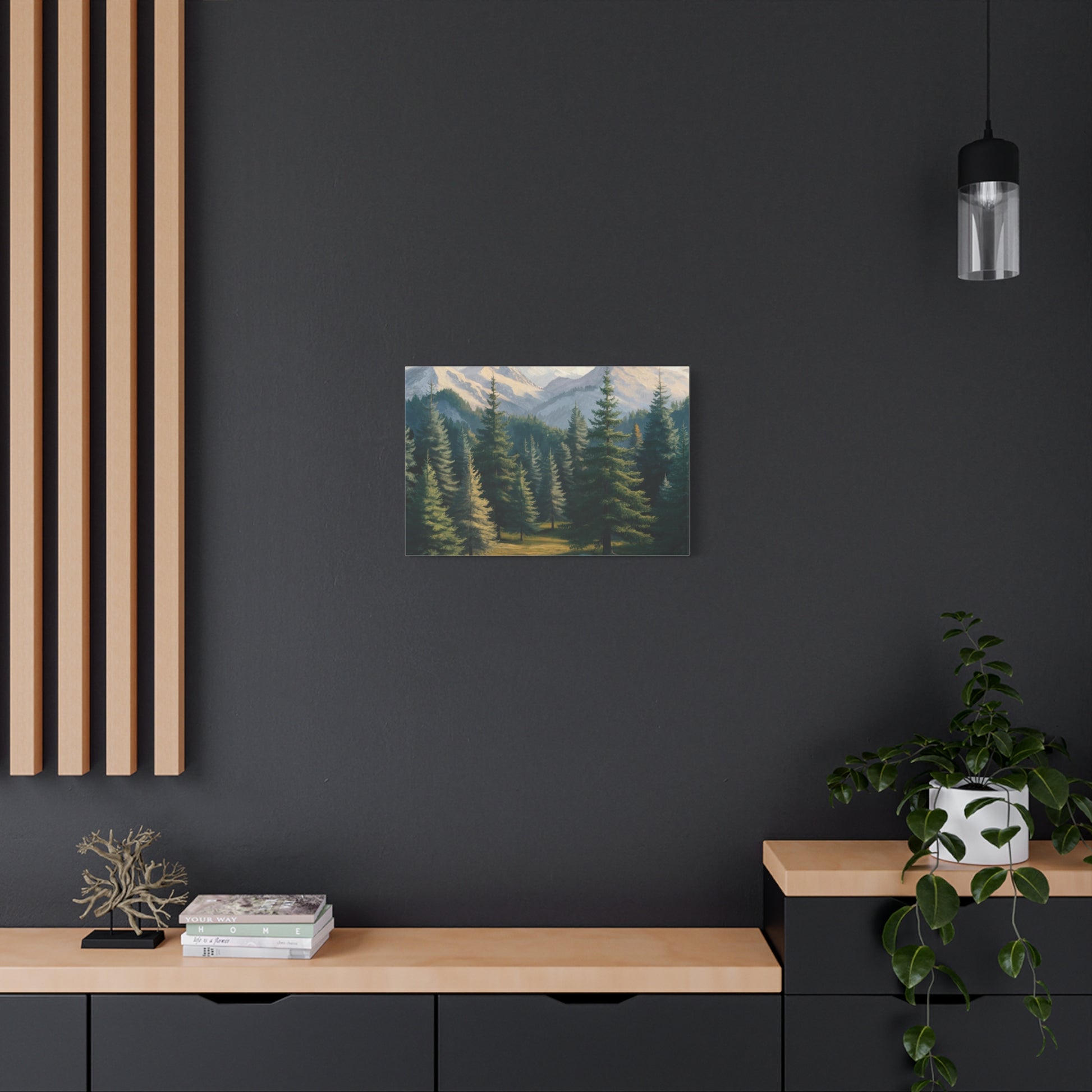 Majestic Mountain Lake Watercolor Landscape Art Print for Home Decor, Nature-Inspired Wall Art, Perfect for Living Room, Office & Gift Ideas Birthday Gift, Housewarming New House Decor.