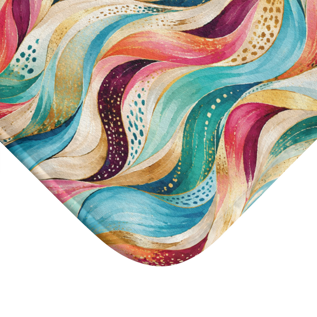 Colorful Wave Memory Foam Bath Mat