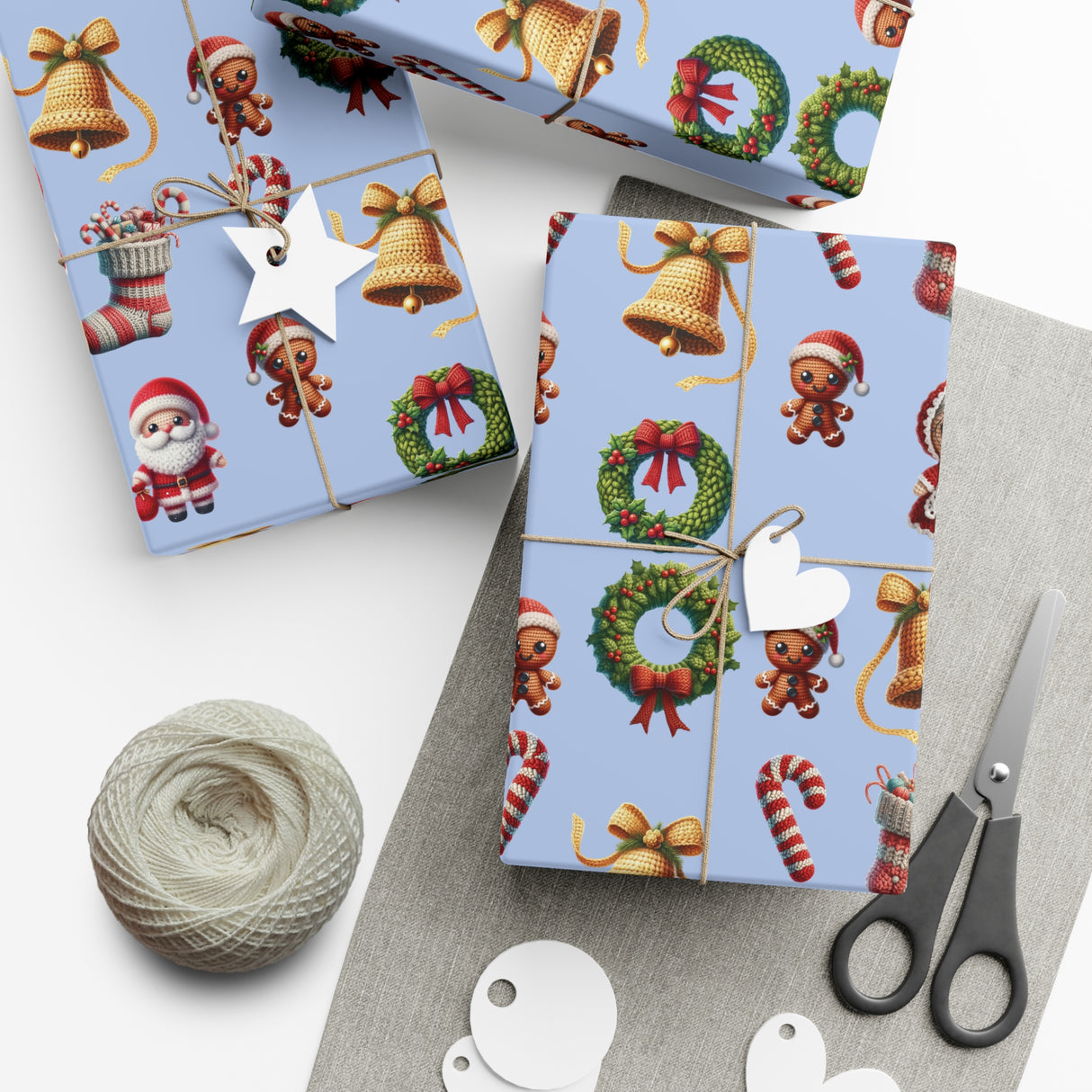 Christmas 3D Illusion Boho Wrapping Paper Stylish Holiday Gift Wrap with Festive Design | Premium Quality, Easy to Cut & Fold | Perfect for Christmas Presents - MRSBYVALLE
