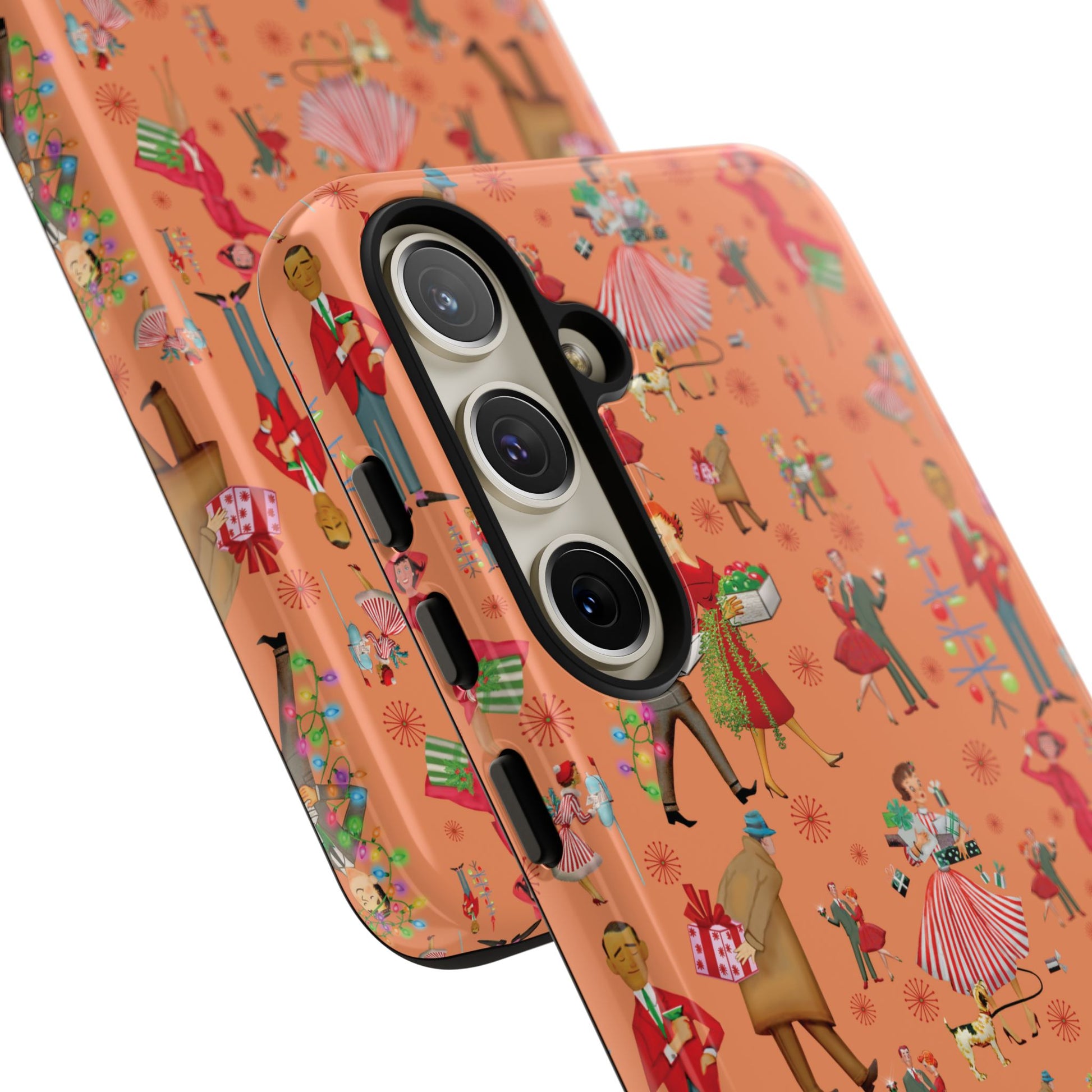 Retro Christmas 50s Phone Case Unique Holiday Protection for Your Device | Stylish & Durable Cover Gift for Her Phone 17, 16, 15, Samsung iPhone Accessory Gift for Her